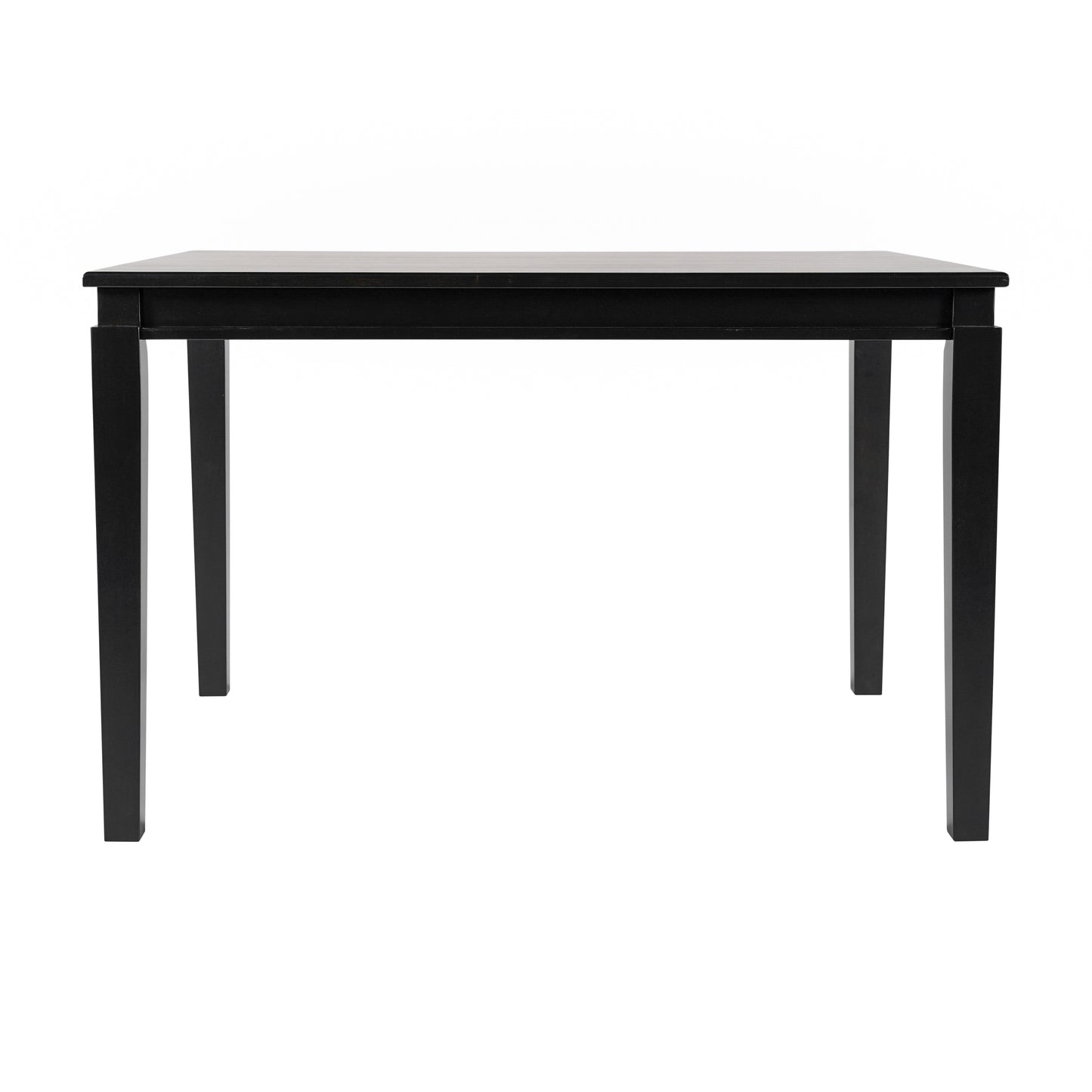 Henry 47" Solid Wood Dining Table, Commercial Grade Heavy Duty Rectangle Wood Table for 4, Black Matte Finish Black Matte