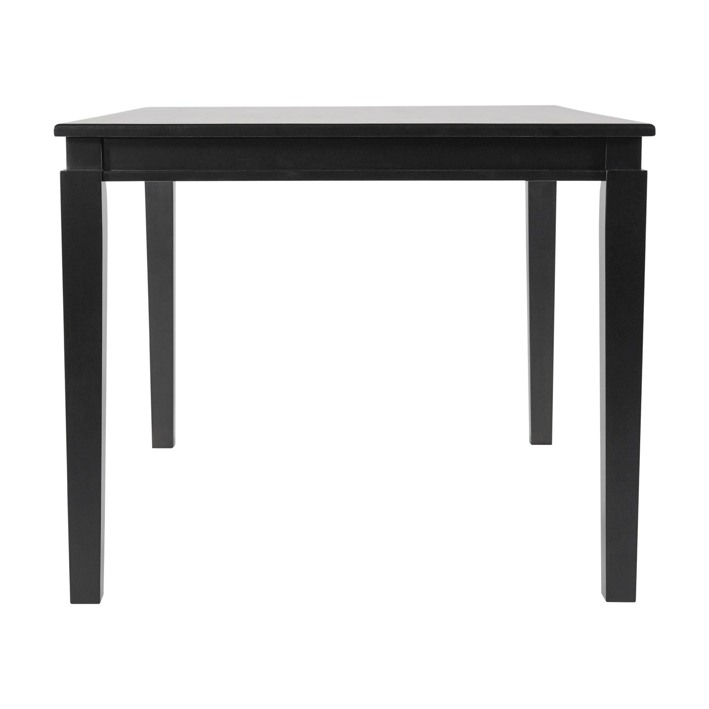 Henry 47" Solid Wood Dining Table, Commercial Grade Heavy Duty Rectangle Wood Table for 4, Black Matte Finish Black Matte