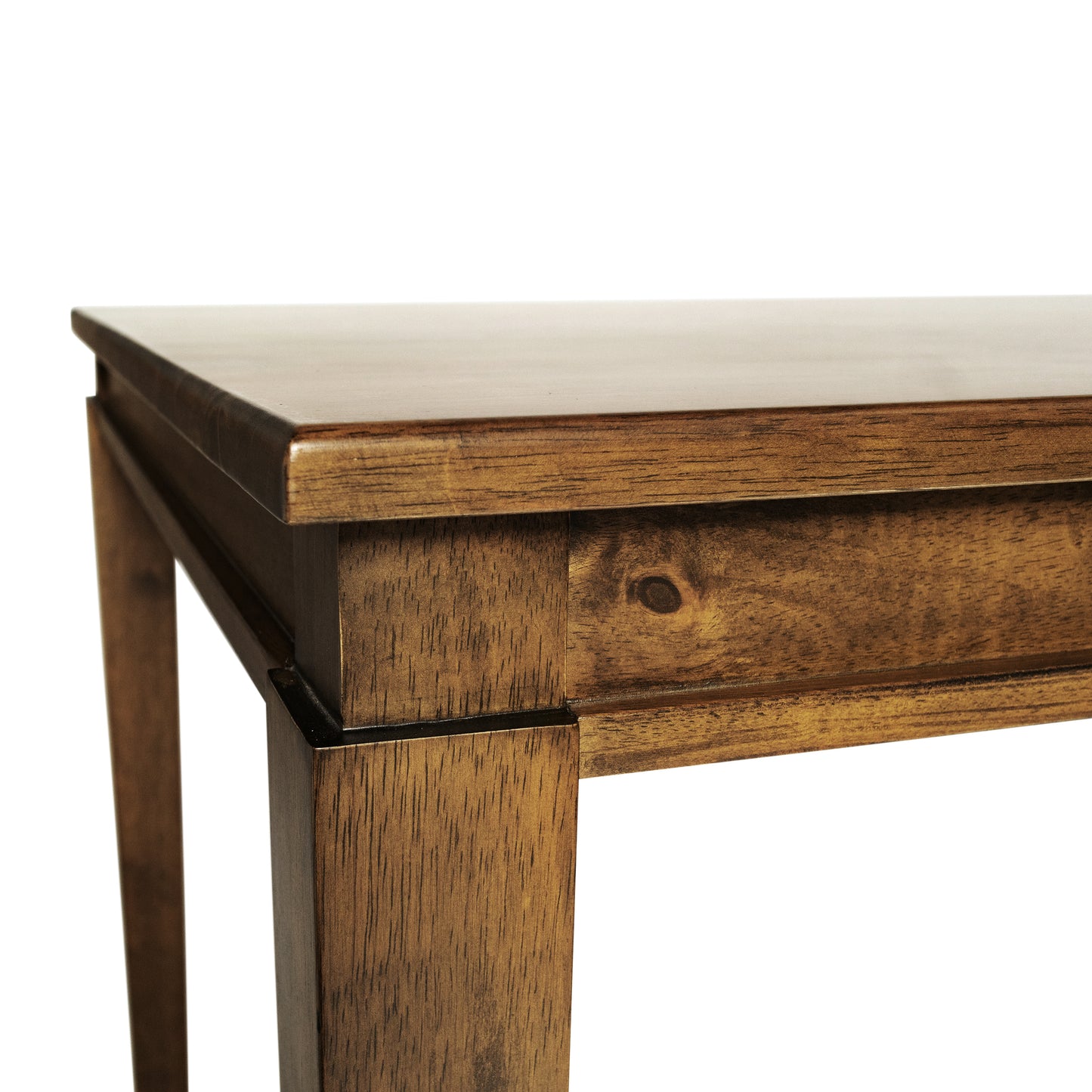 Henry 47" Solid Wood Dining Table, Commercial Grade Heavy Duty Rectangle Wood Table for 4, Brown Matte Finish Brown Matte