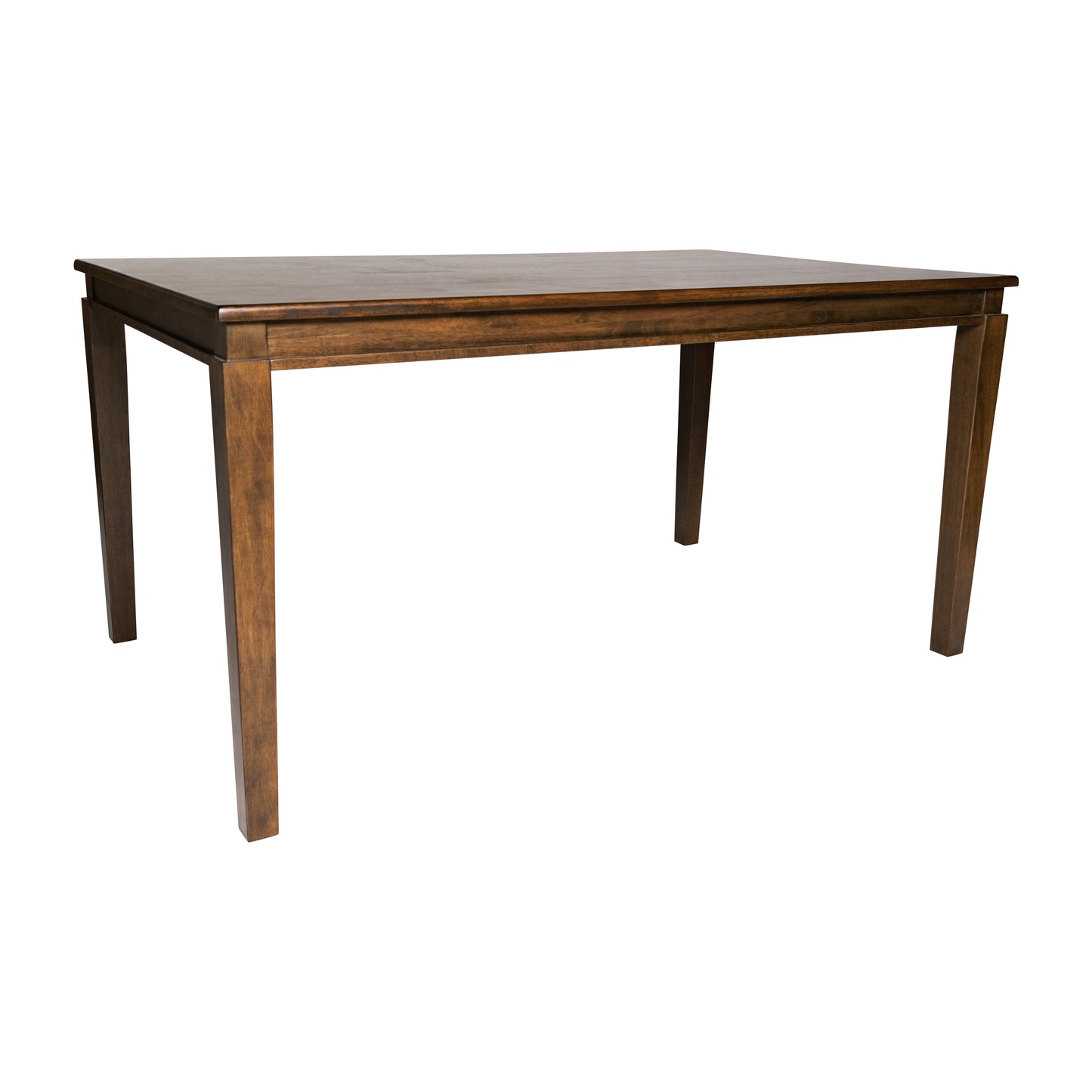 Henry 60" Solid Wood Dining Table, Commercial Grade Heavy Duty Rectangle Wood Table for 6, Brown Matte Finish Brown Matte