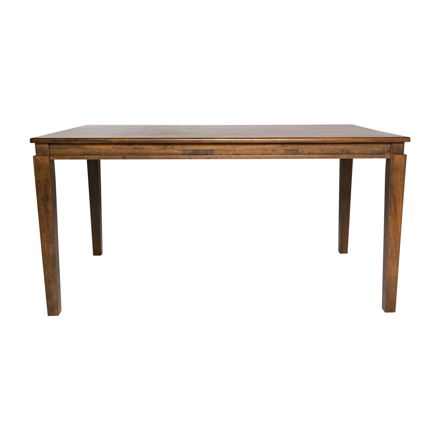Henry 60" Solid Wood Dining Table, Commercial Grade Heavy Duty Rectangle Wood Table for 6, Brown Matte Finish Brown Matte