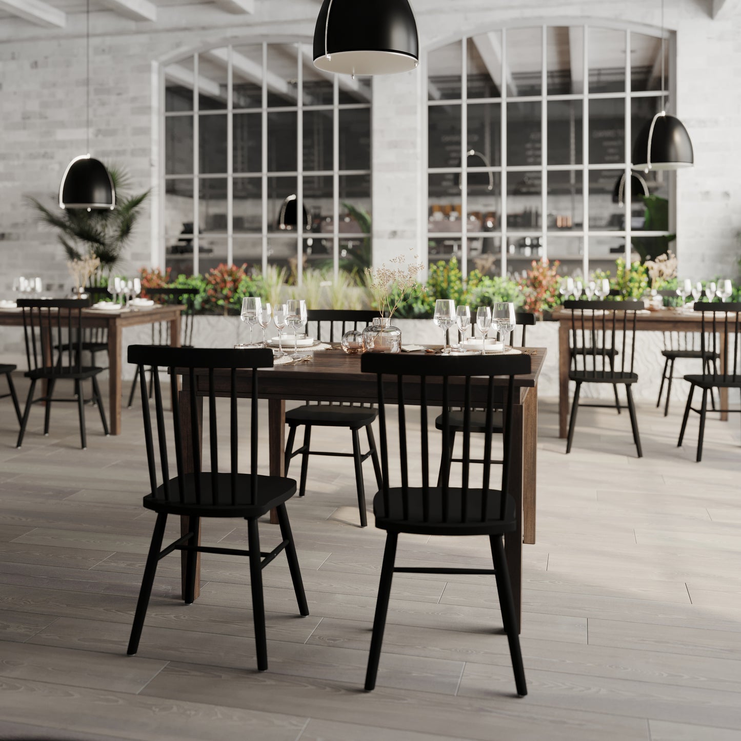 Henry 47" Solid Wood Dining Table, Commercial Grade Heavy Duty Rectangle Wood Table for 4, Wenge Matte Finish Wenge Matte