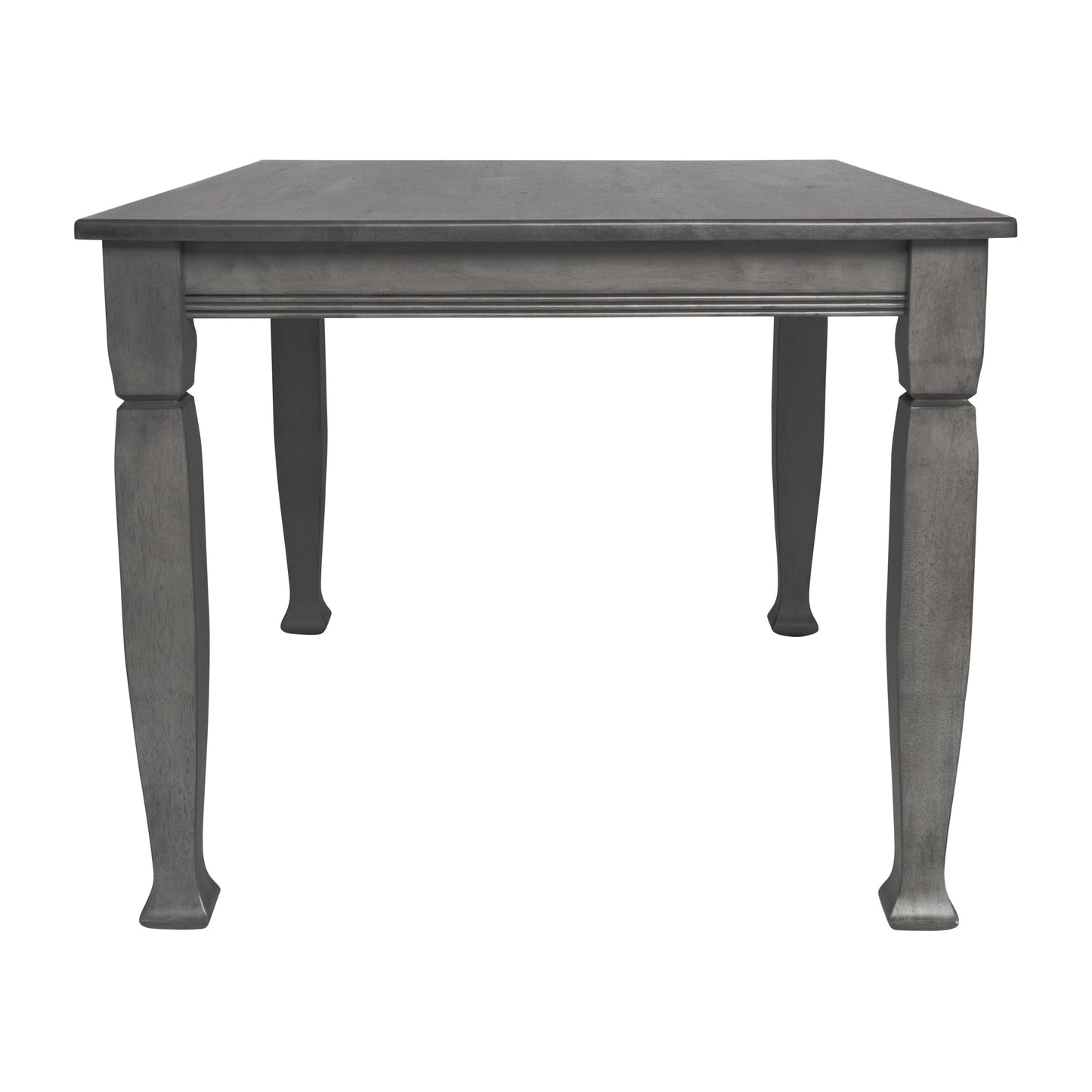 Grace 47" Solid Wood Dining Table with Turned Wooden Legs, Commercial Grade Heavy Duty Rectangle Wood Table for 4, Antique Gray Finish Antique Gray