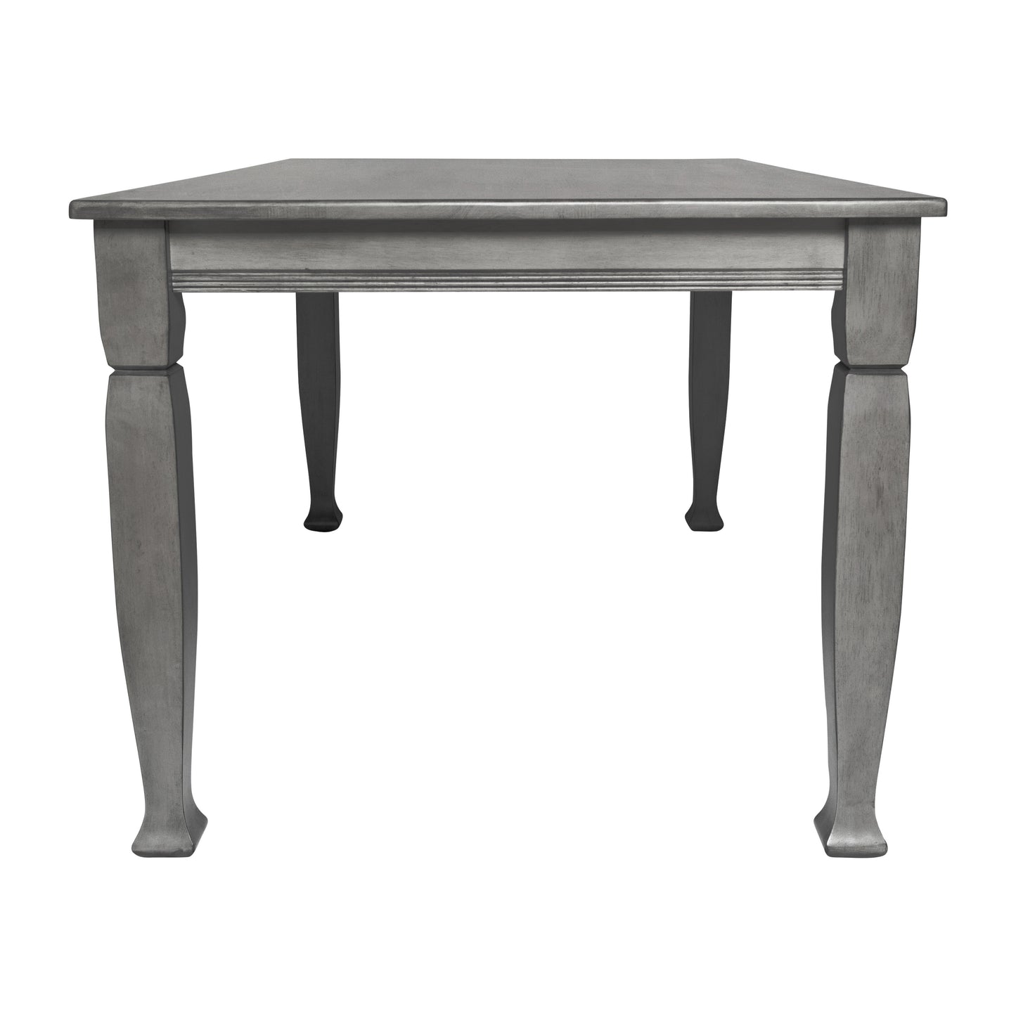 Grace 60" Solid Wood Dining Table with Turned Wooden Legs, Commercial Grade Heavy Duty Rectangle Wood Table for 6, Antique Gray Finish Antique Gray