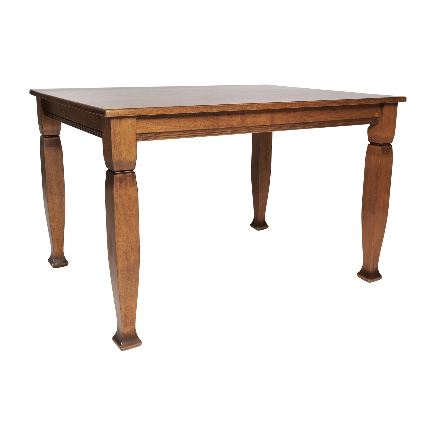 Grace 47" Solid Wood Dining Table with Turned Wooden Legs, Commercial Grade Heavy Duty Rectangle Wood Table for 4, Walnut Matte Finish Walnut Matte