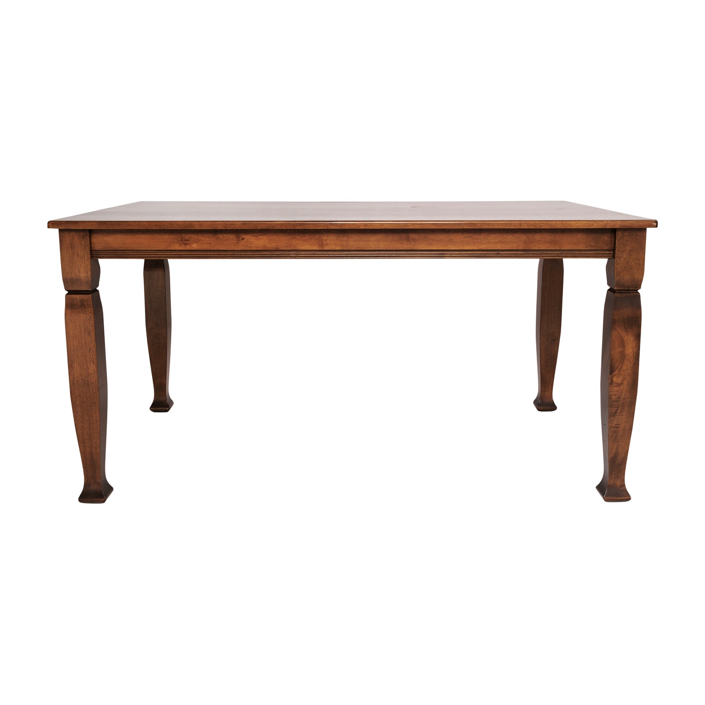 Grace 60" Solid Wood Dining Table with Turned Wooden Legs, Commercial Grade Heavy Duty Rectangle Wood Table for 6, Walnut Matte Finish Walnut Matte
