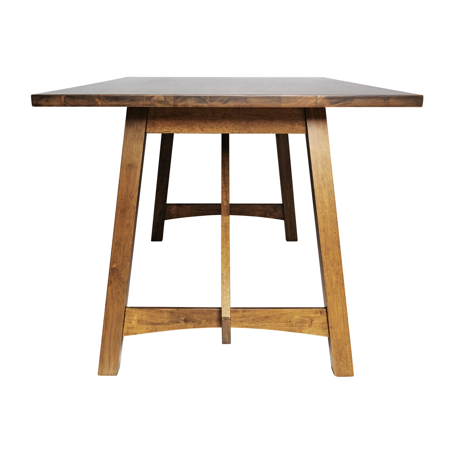 Everly 60" Solid Wood Trestle Base Dining Table, Farmhouse Style Commercial Grade Table with Seating for 6, Light Cappuccino Finish Light Cappuccino