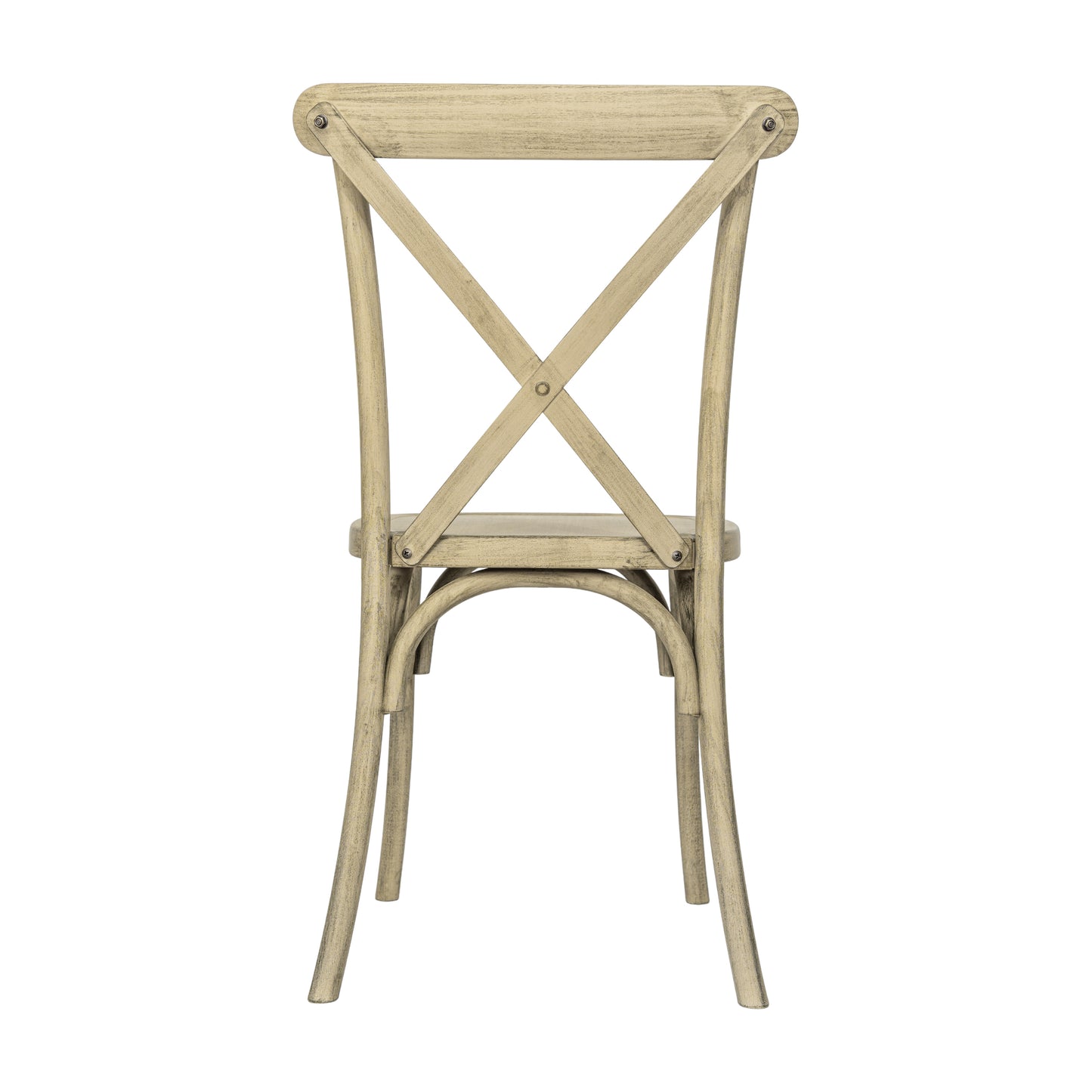 HERCULES Commercial Light Oak Indoor/Outdoor Wood Look Stackable Resin Cross Back Chair Light Oak