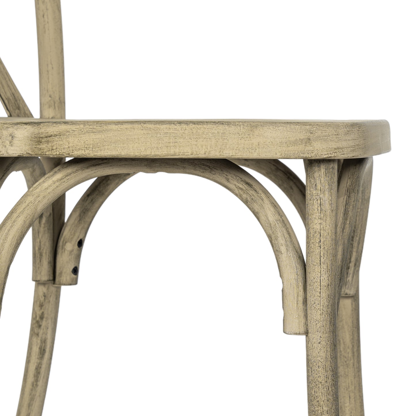 HERCULES Commercial Light Oak Indoor/Outdoor Wood Look Stackable Resin Cross Back Chair Light Oak