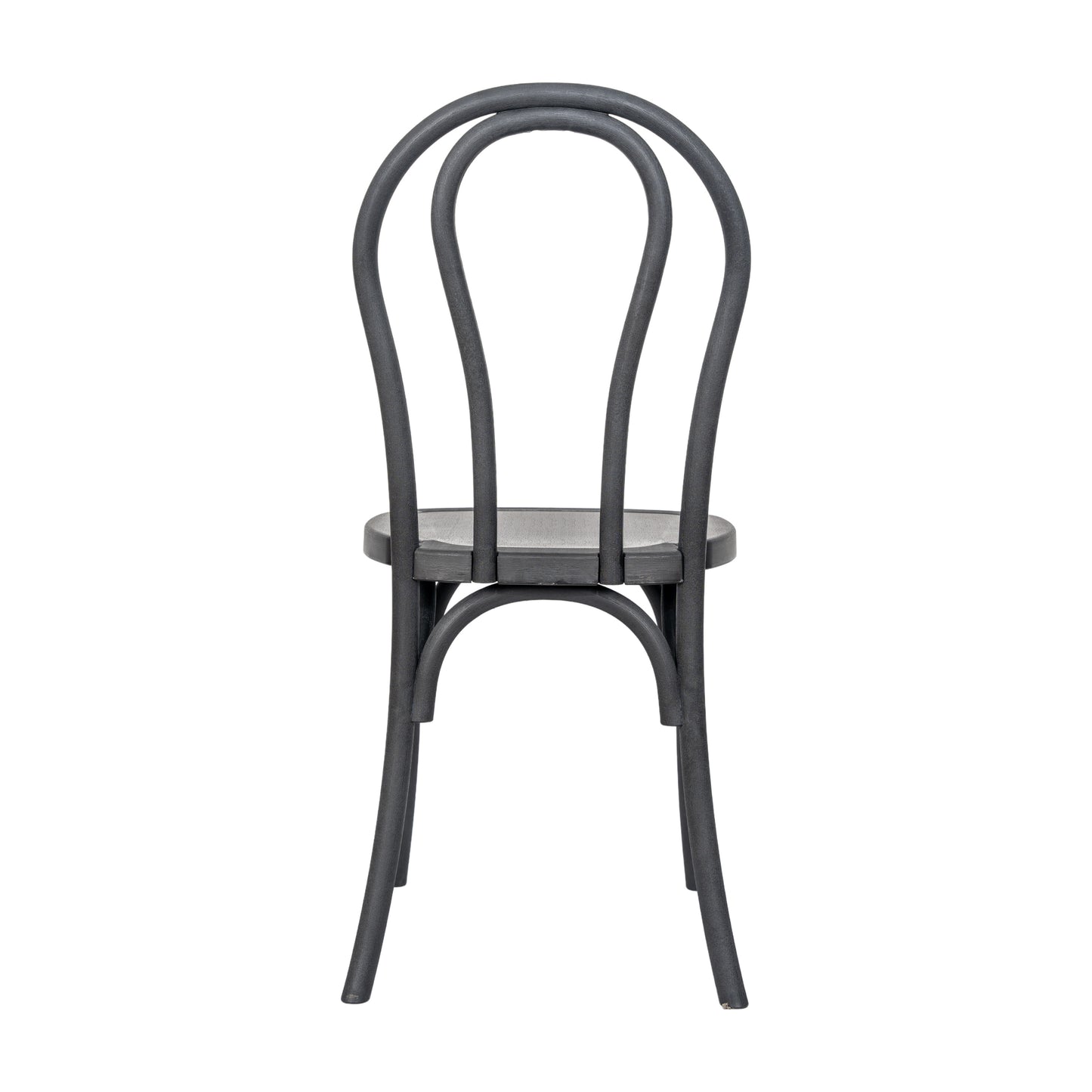 HERCULES Commercial Black Indoor/Outdoor Wood Look Stackable Resin Thonet Style Chair Black