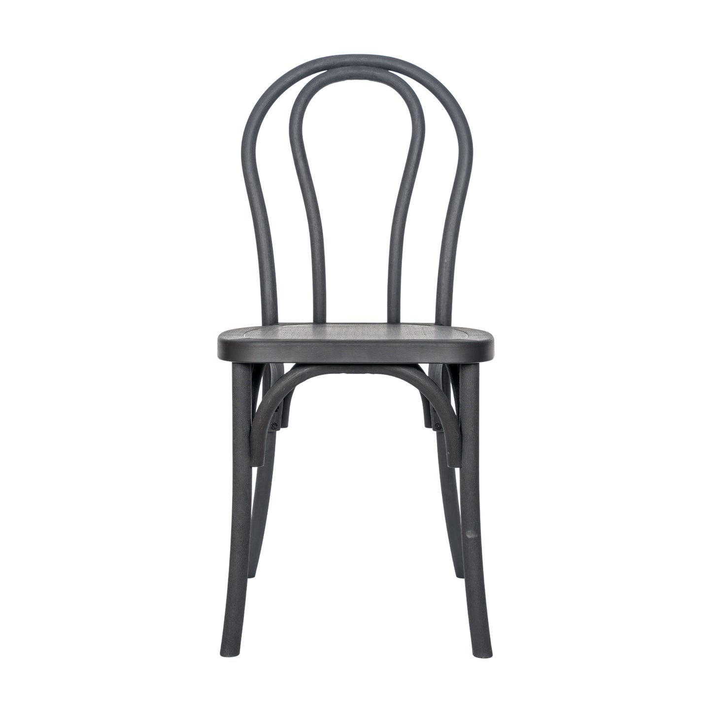 HERCULES Commercial Black Indoor/Outdoor Wood Look Stackable Resin Thonet Style Chair Black