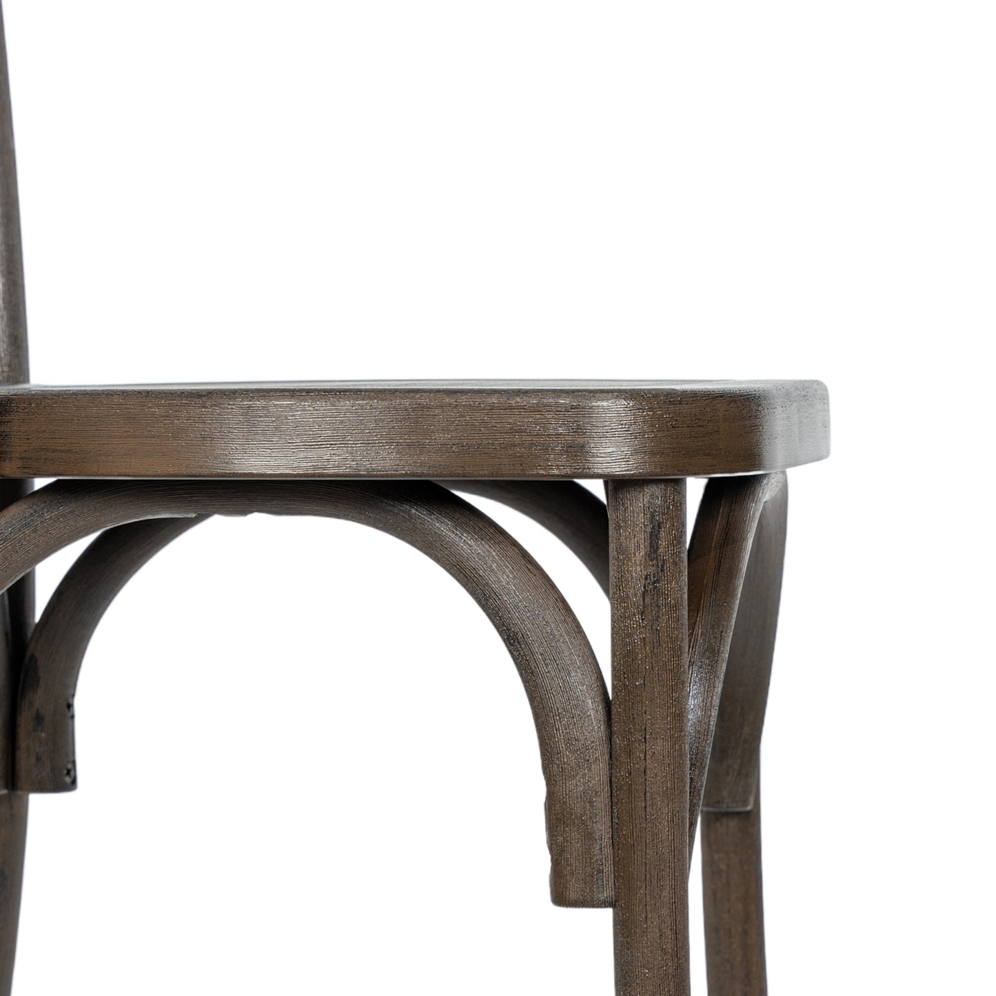 HERCULES Commercial Dark Brown Indoor/Outdoor Wood Look Stackable Resin Thonet Style Chair Dark Brown