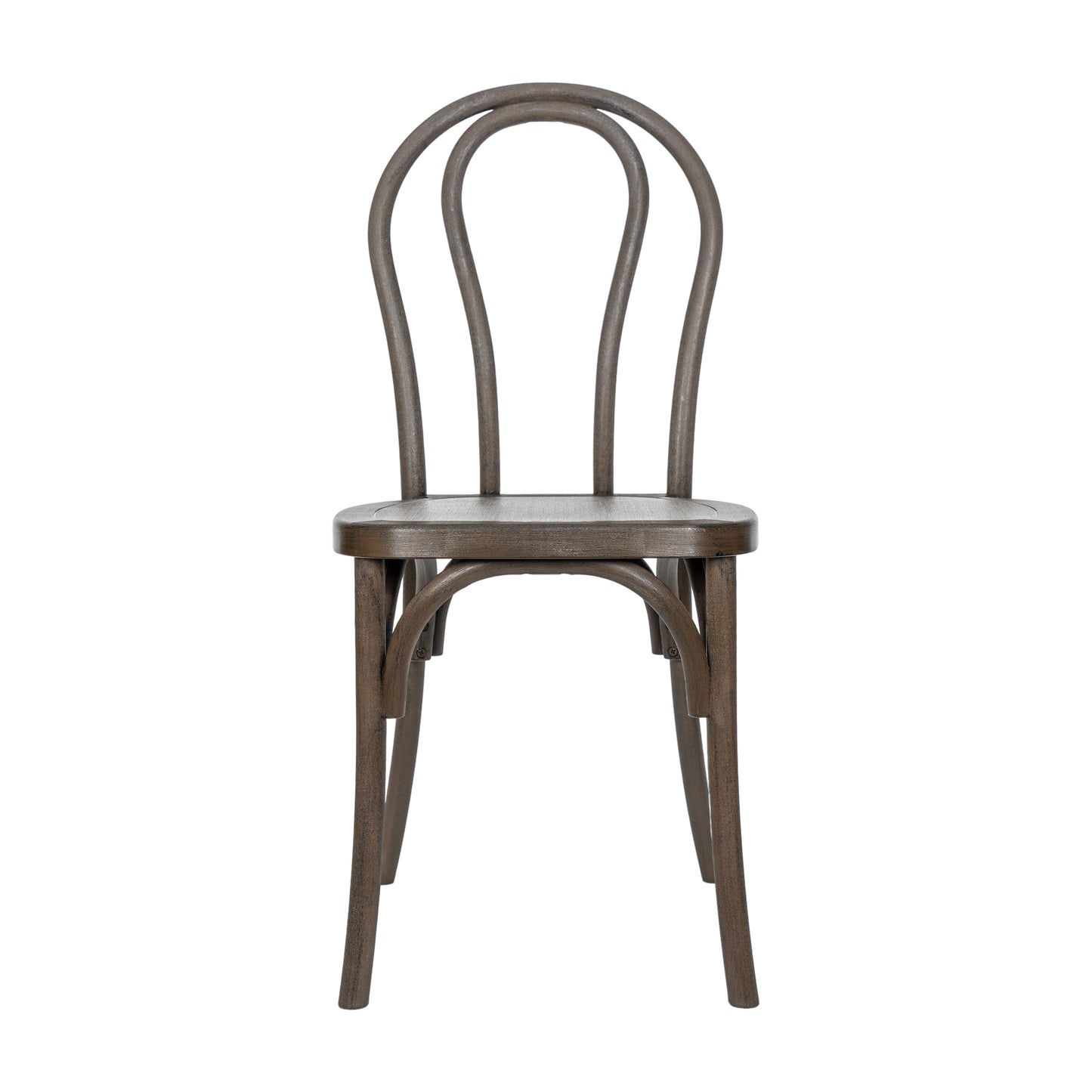 HERCULES Commercial Dark Brown Indoor/Outdoor Wood Look Stackable Resin Thonet Style Chair Dark Brown