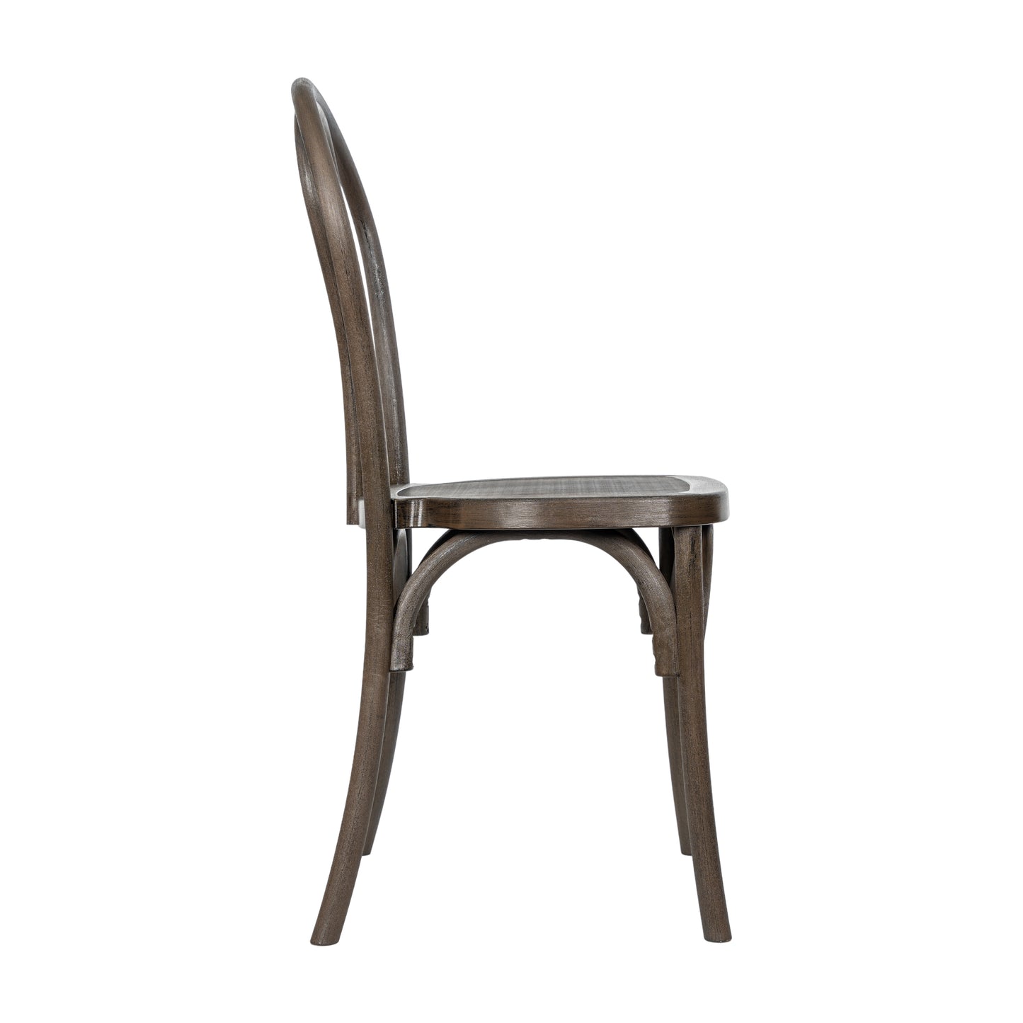 HERCULES Commercial Dark Brown Indoor/Outdoor Wood Look Stackable Resin Thonet Style Chair Dark Brown