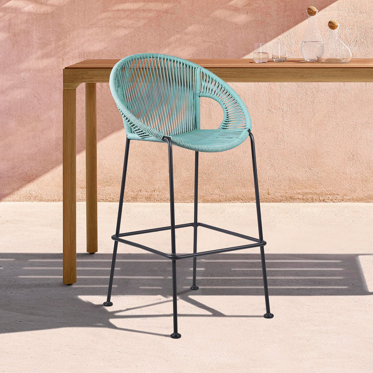 Acapulco Indoor Outdoor Steel Bar Stool - Various Sizes and Rope Options
