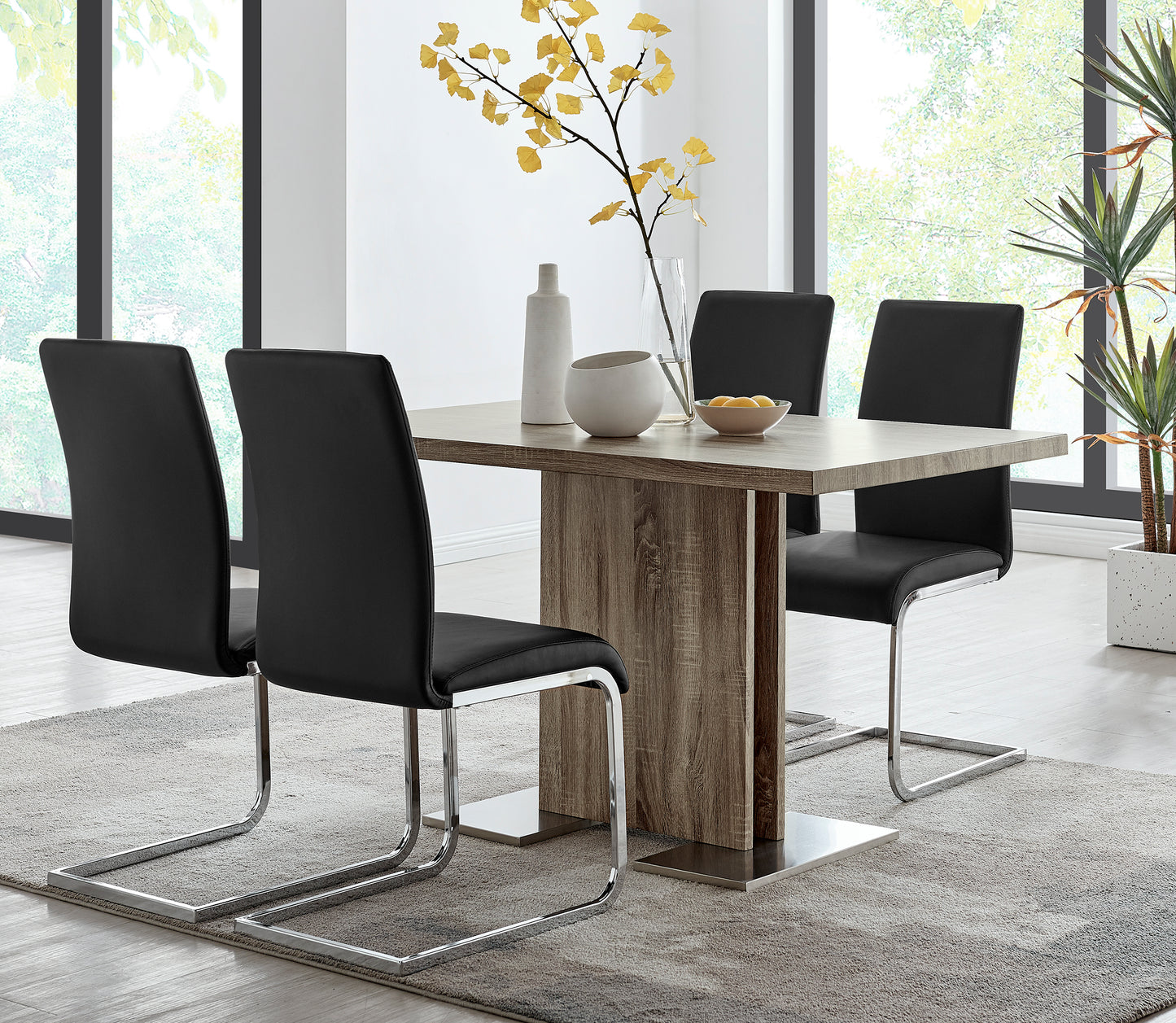 Amanda Black Side Chair - Set of 2