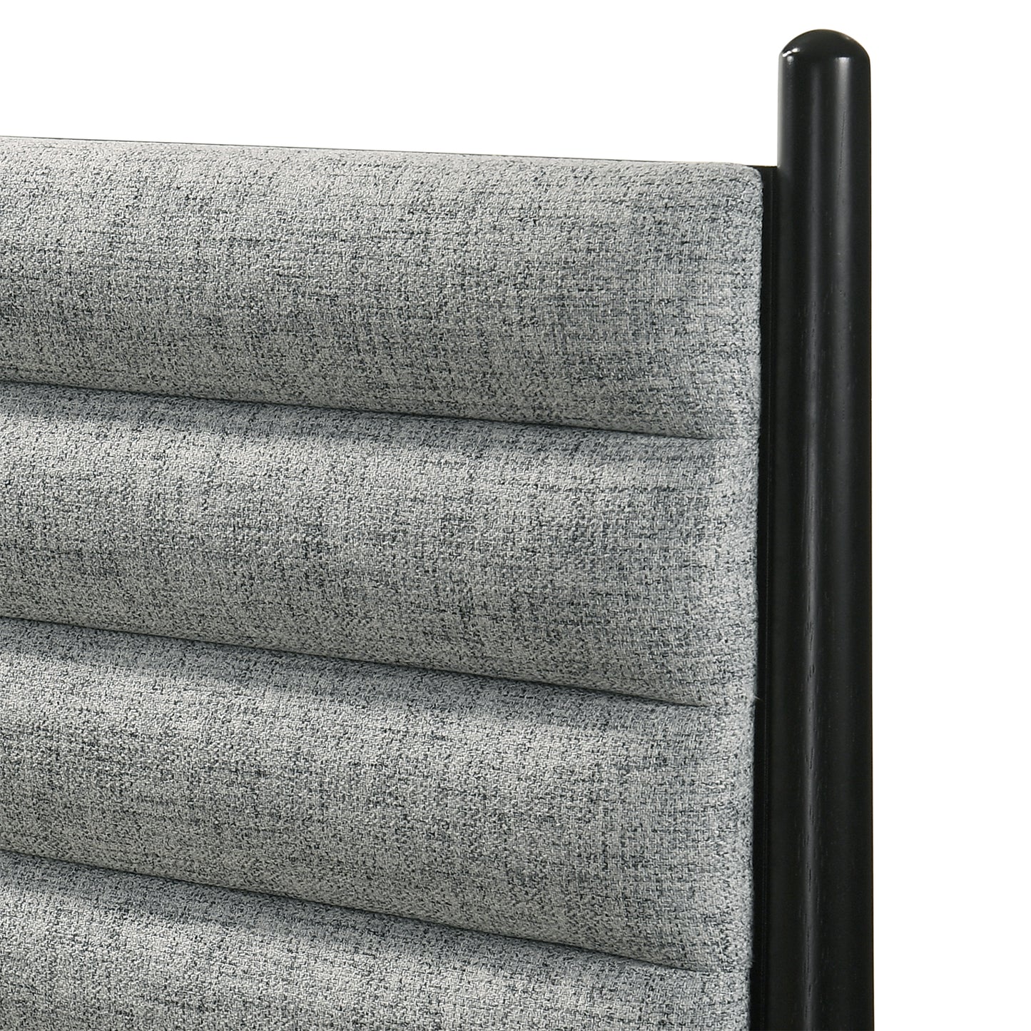 Artemio Platform Wood Bed Frame in Black and Walnut Finish - King and Queen Sizes