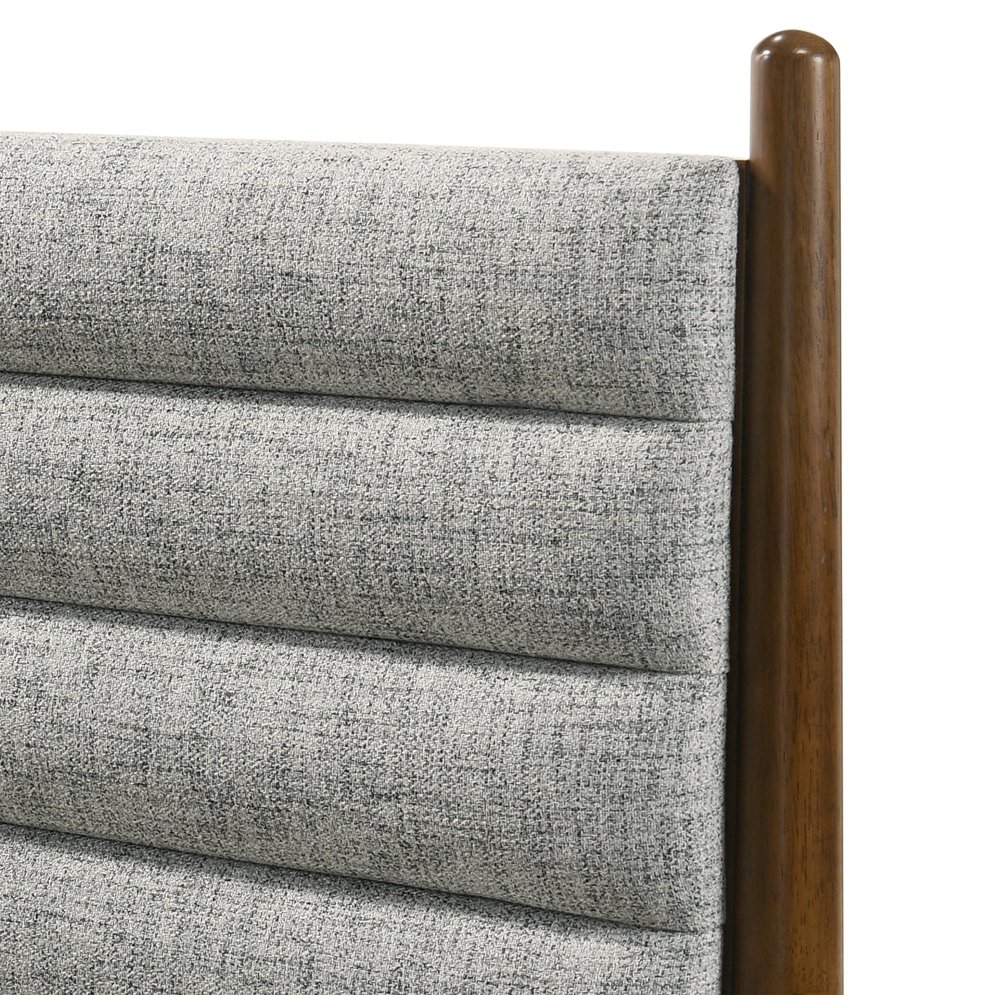 Artemio Platform Wood Bed Frame in Black and Walnut Finish - King and Queen Sizes