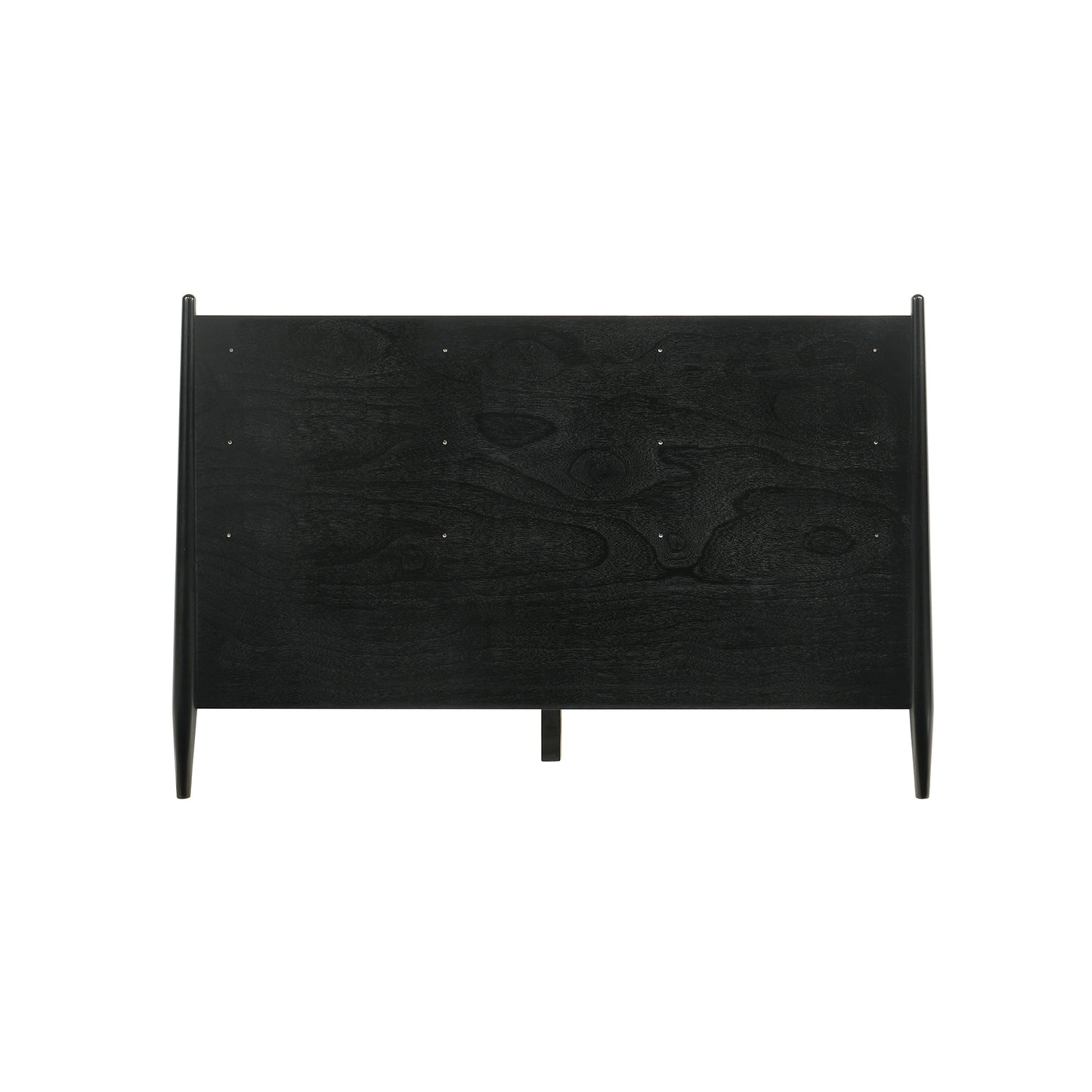 Artemio Platform Wood Bed Frame in Black and Walnut Finish - King and Queen Sizes