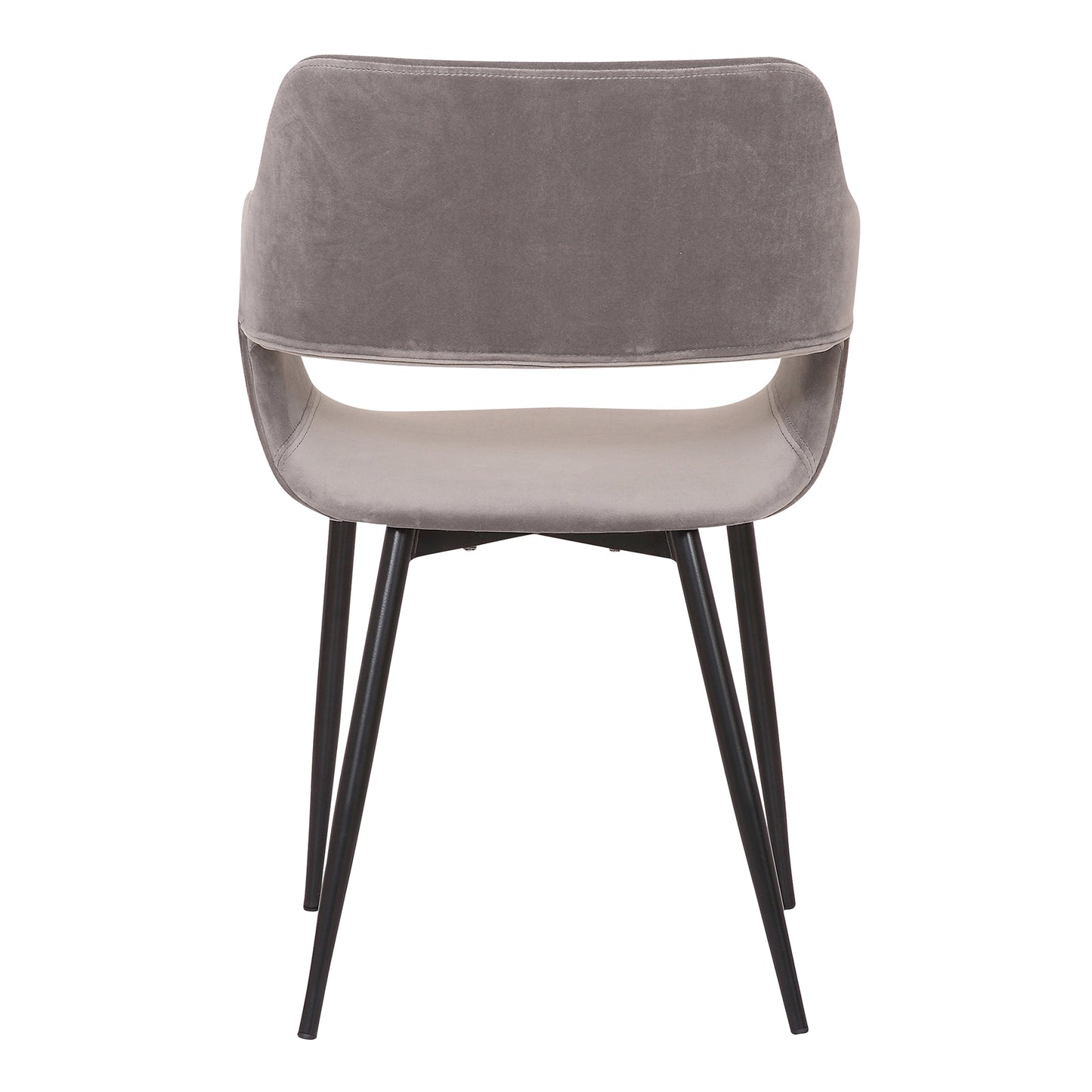 Ariana Mid-Century Gray Open Back Dining Accent Chair