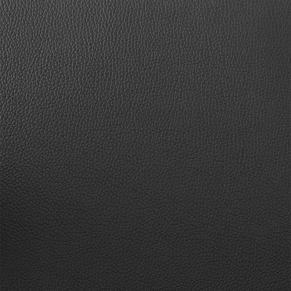 Athena 31" Swivel Walnut Wood Bar Stool in Black Faux Leather with Black Metal
