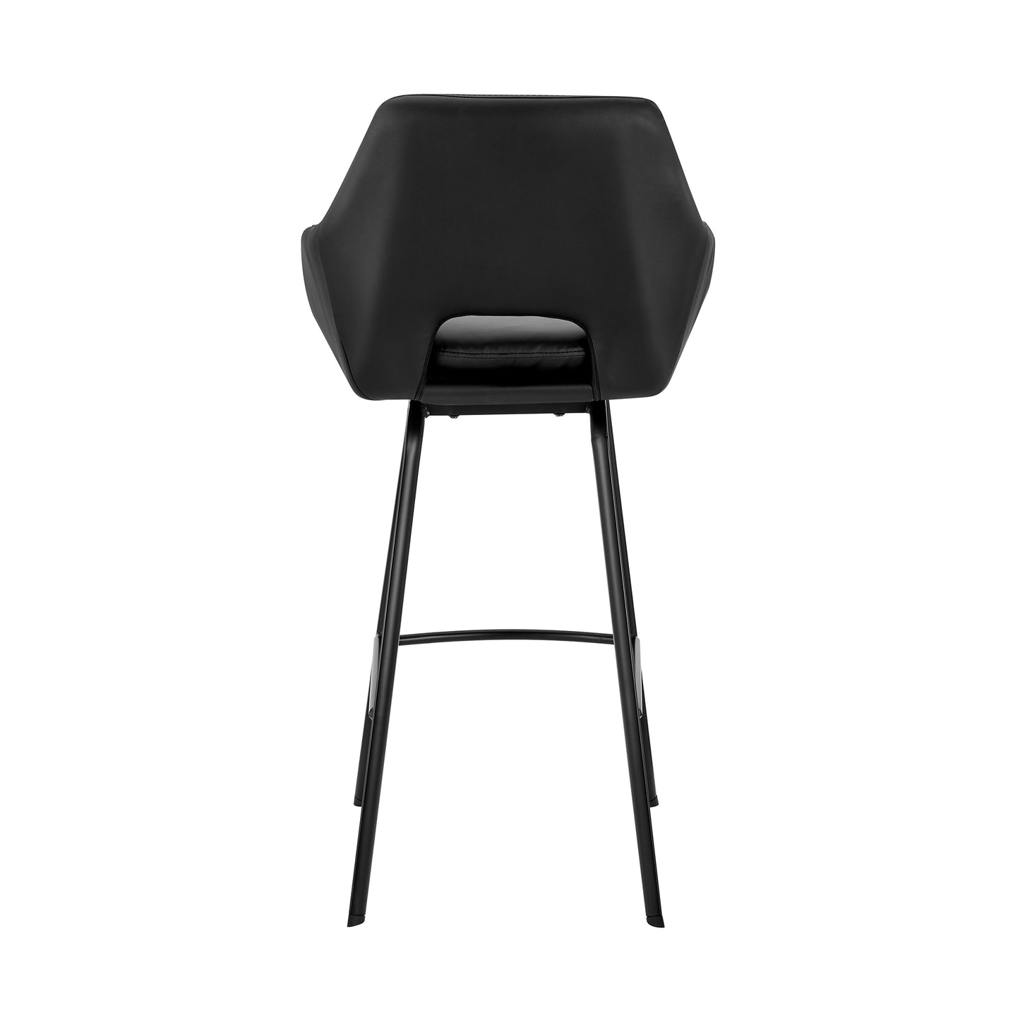 Aura Faux Leather and Metal Swivel Counter and Bar Stool