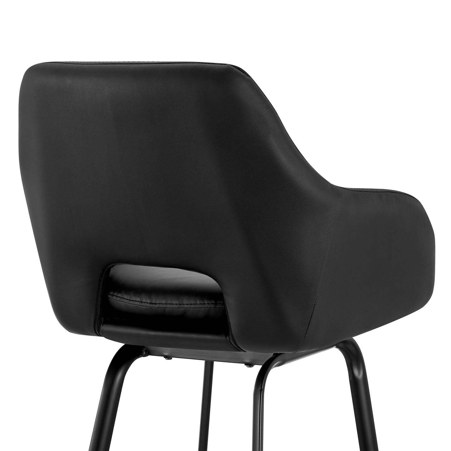 Aura Faux Leather and Metal Swivel Counter and Bar Stool