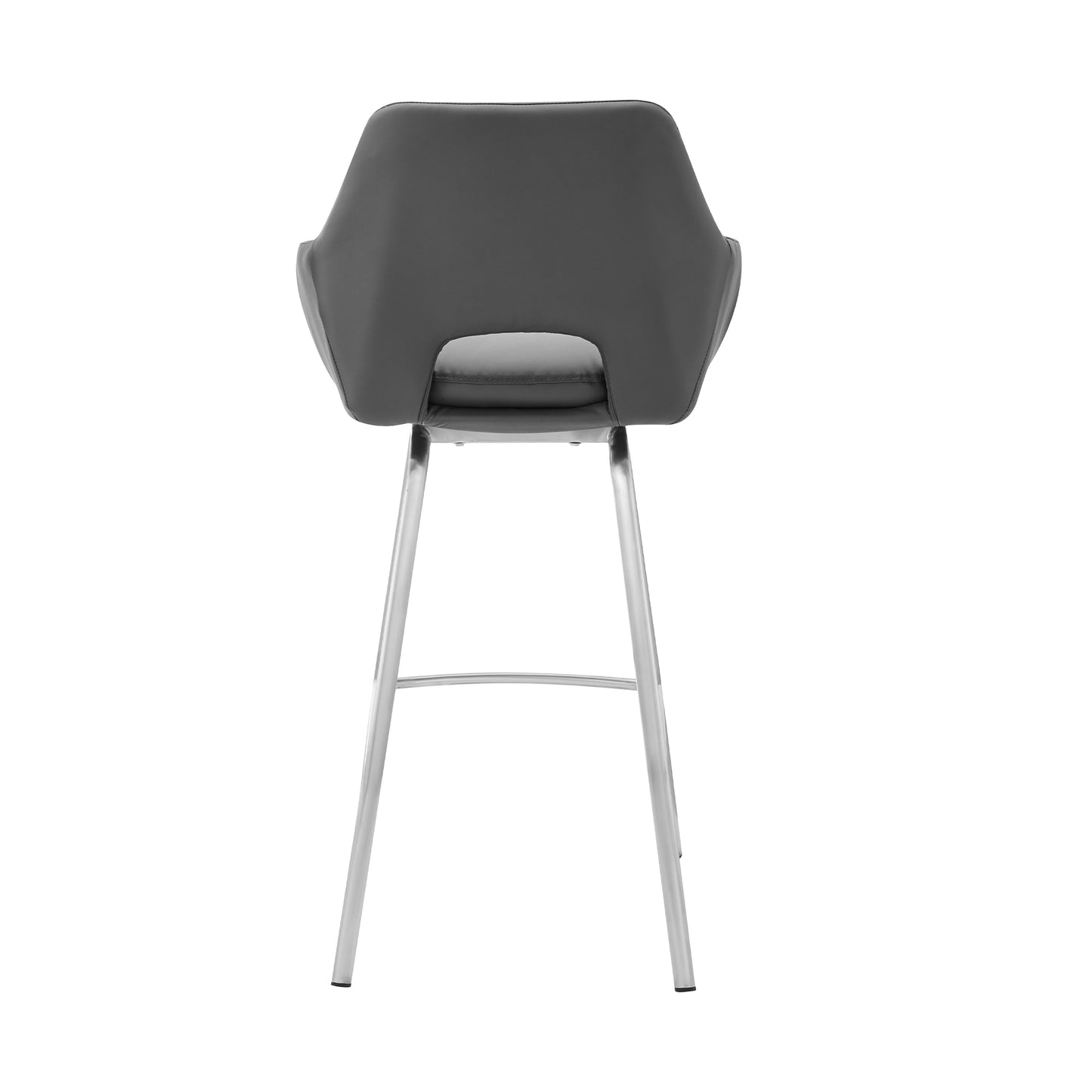 Aura Faux Leather and Metal Swivel Counter and Bar Stool