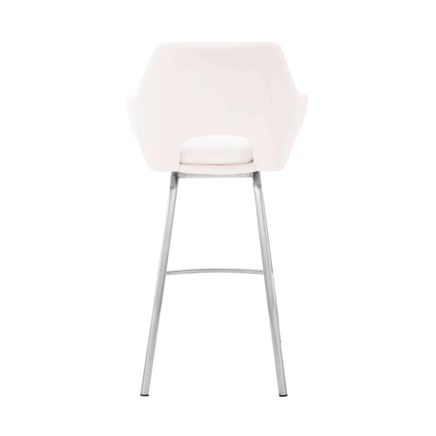 Aura Faux Leather and Metal Swivel Counter and Bar Stool