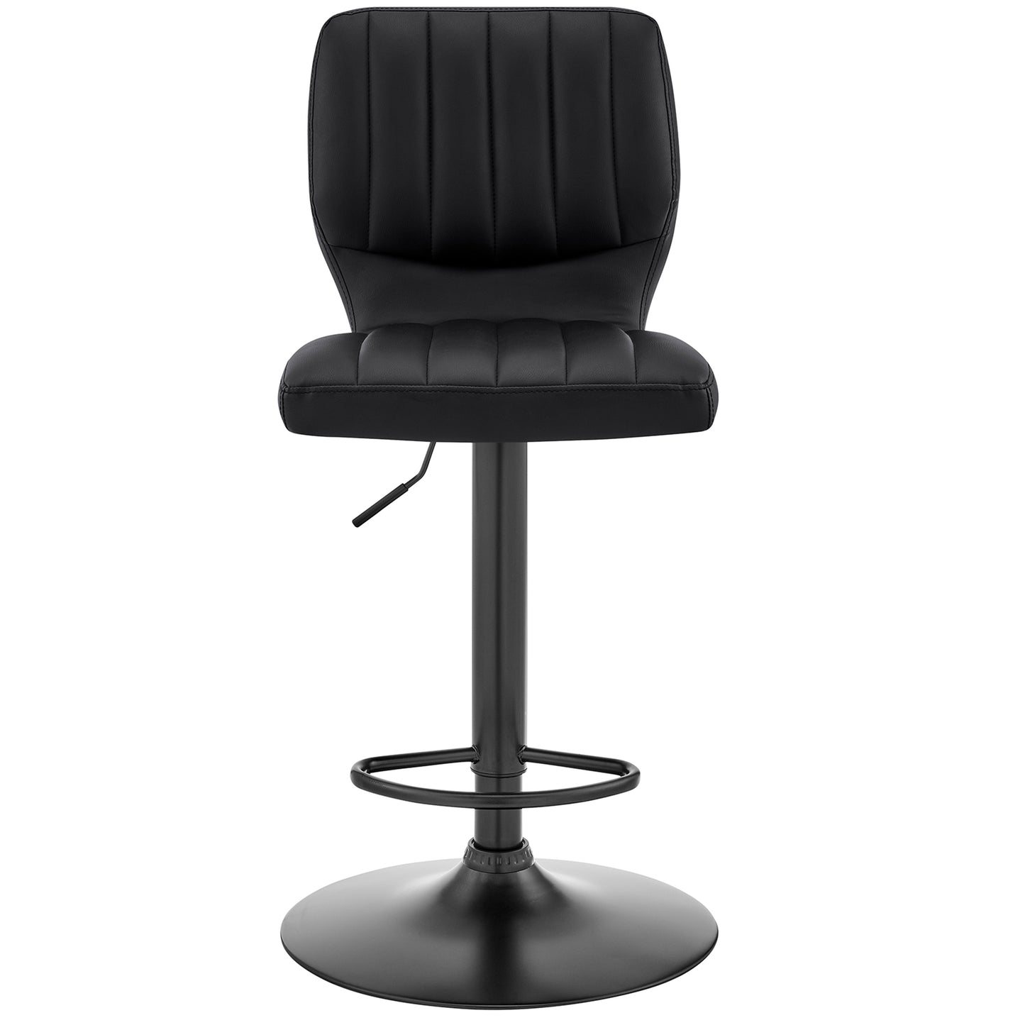 Bardot Adjustable Height Faux Leather Swivel Bar Stool