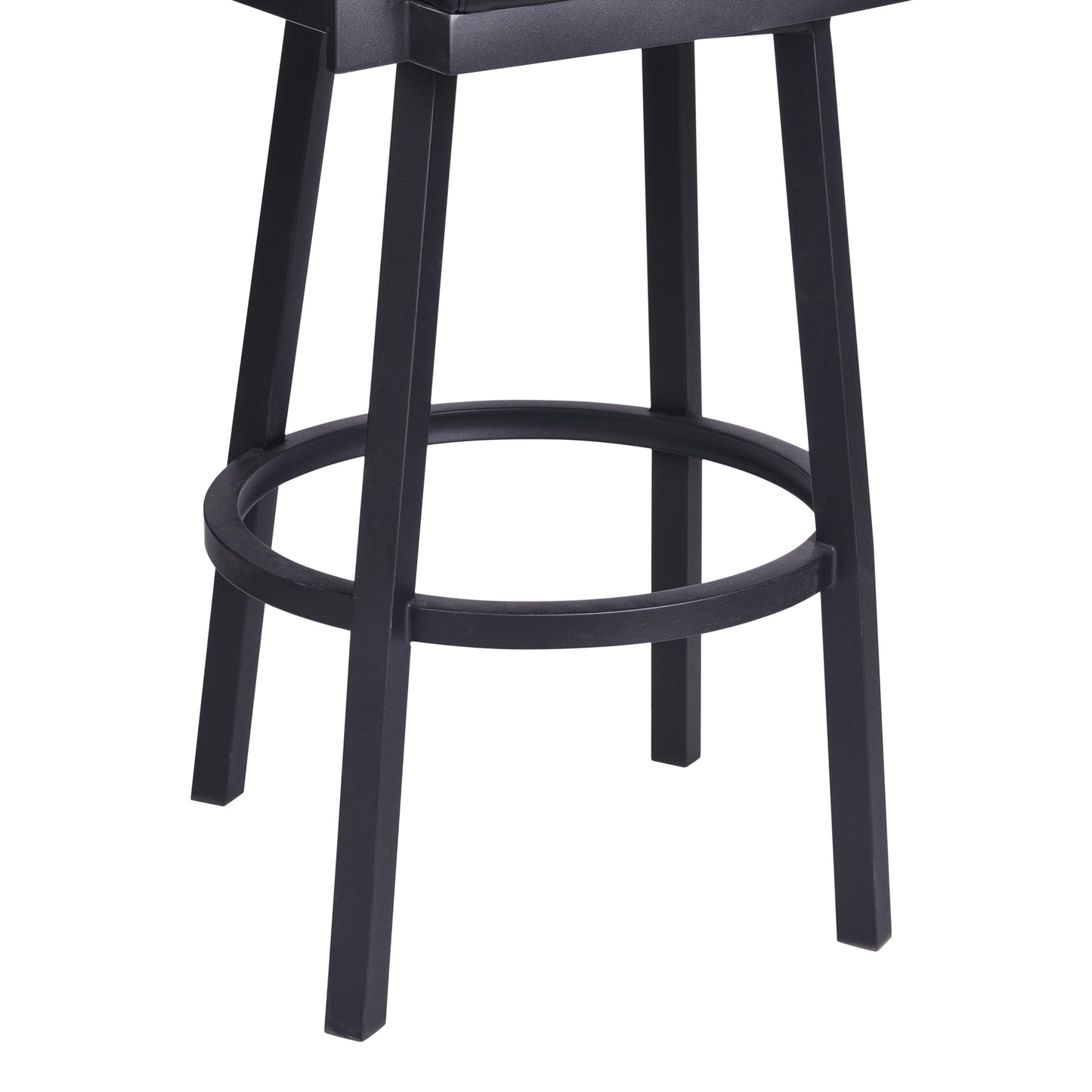 Balboa Swivel Vintage Faux Leather and Metal Bar Stool with Arms and Without Arms