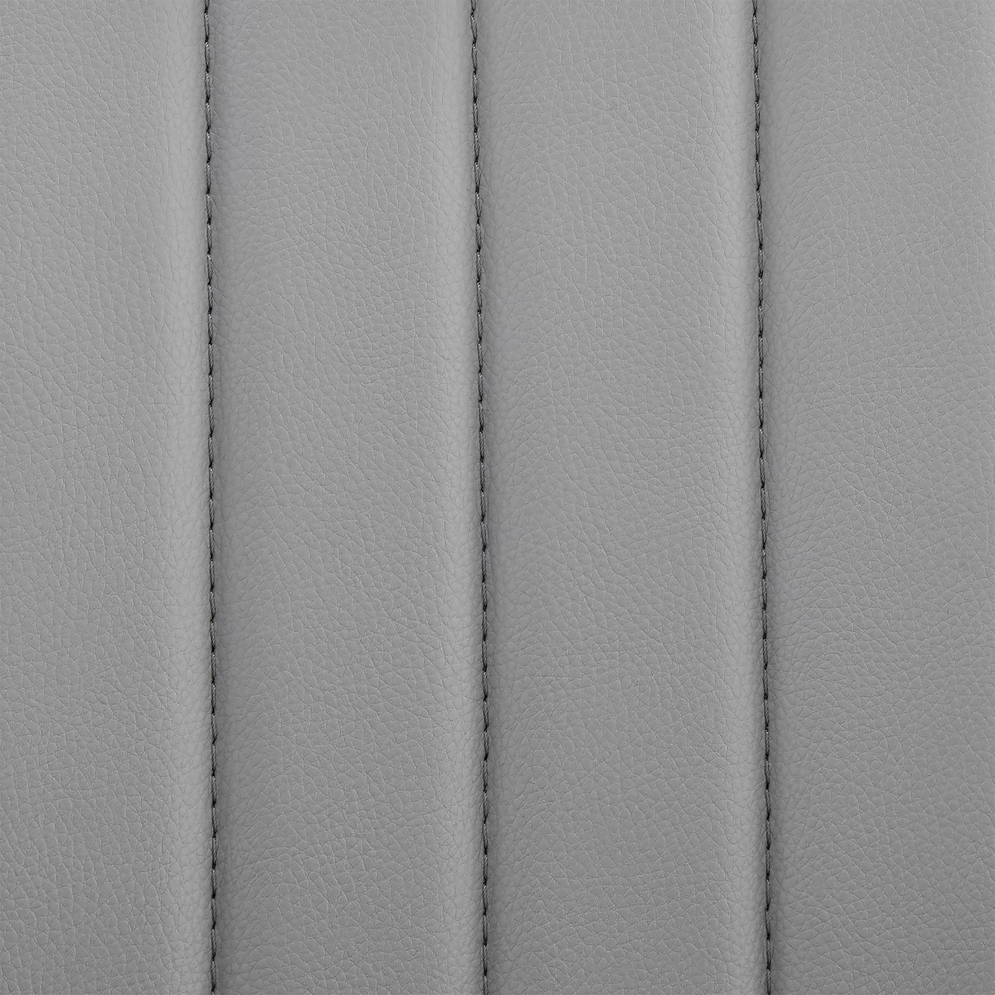 Brock Adjustable Gray Faux Leather and Walnut Wood Bar Stool with Black Base