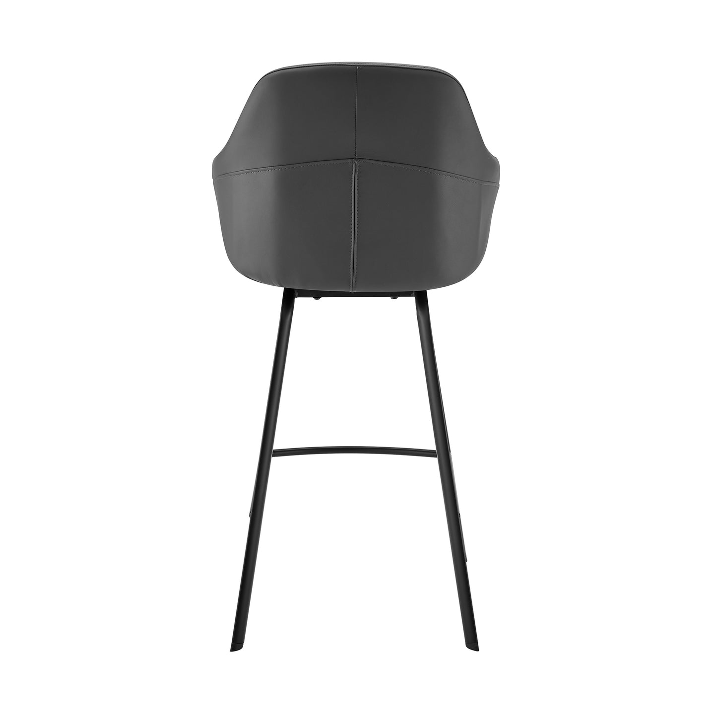 Brigden Faux Leather and Black Metal Swivel Counter and Bar Stool