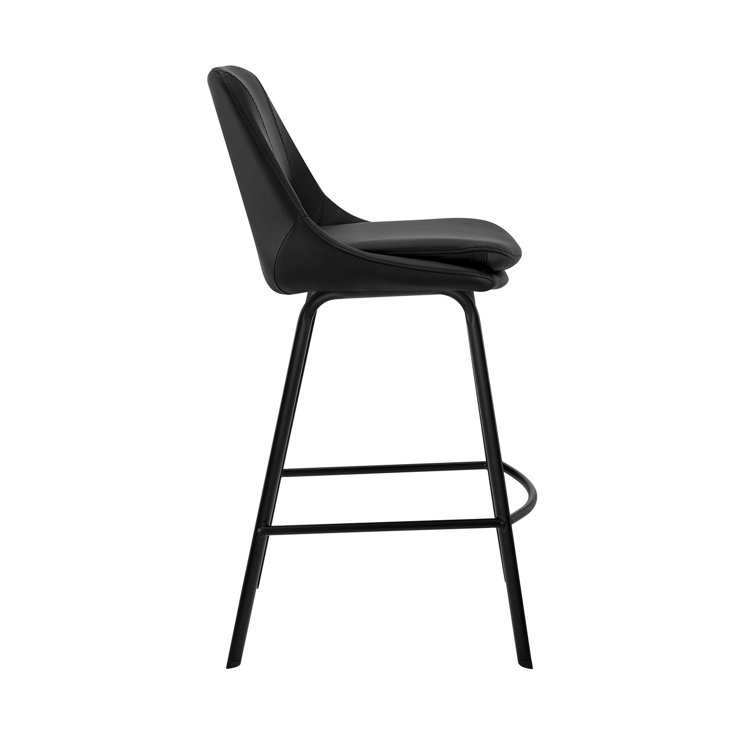 Carise Faux Leather and Metal Swivel Counter and Bar Stool
