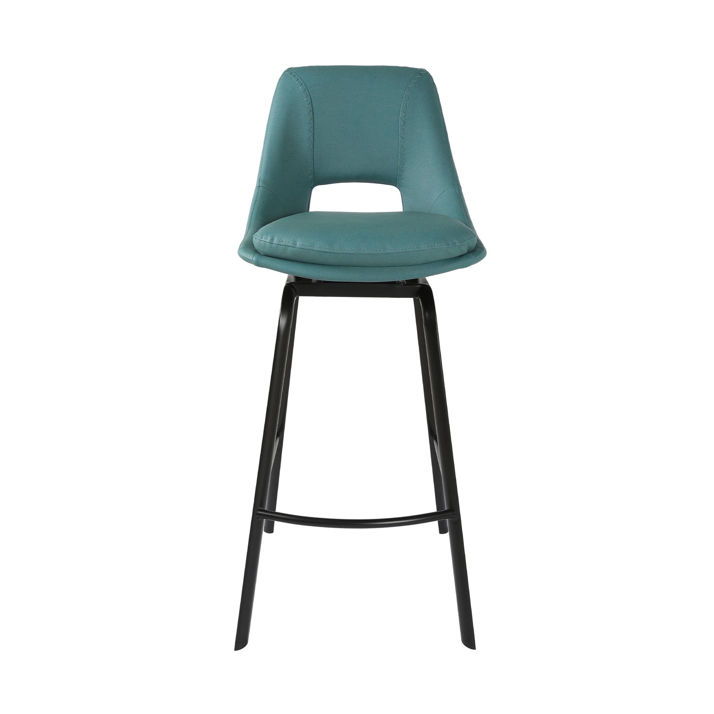 Carise Faux Leather and Metal Swivel Counter and Bar Stool