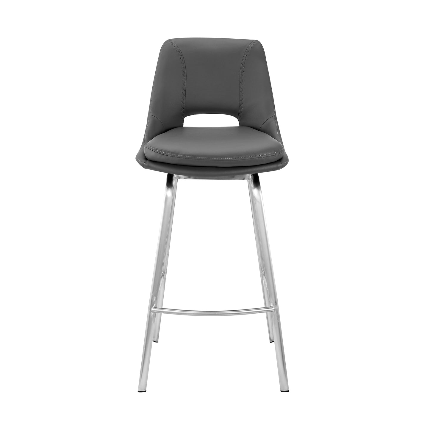 Carise Faux Leather and Metal Swivel Counter and Bar Stool