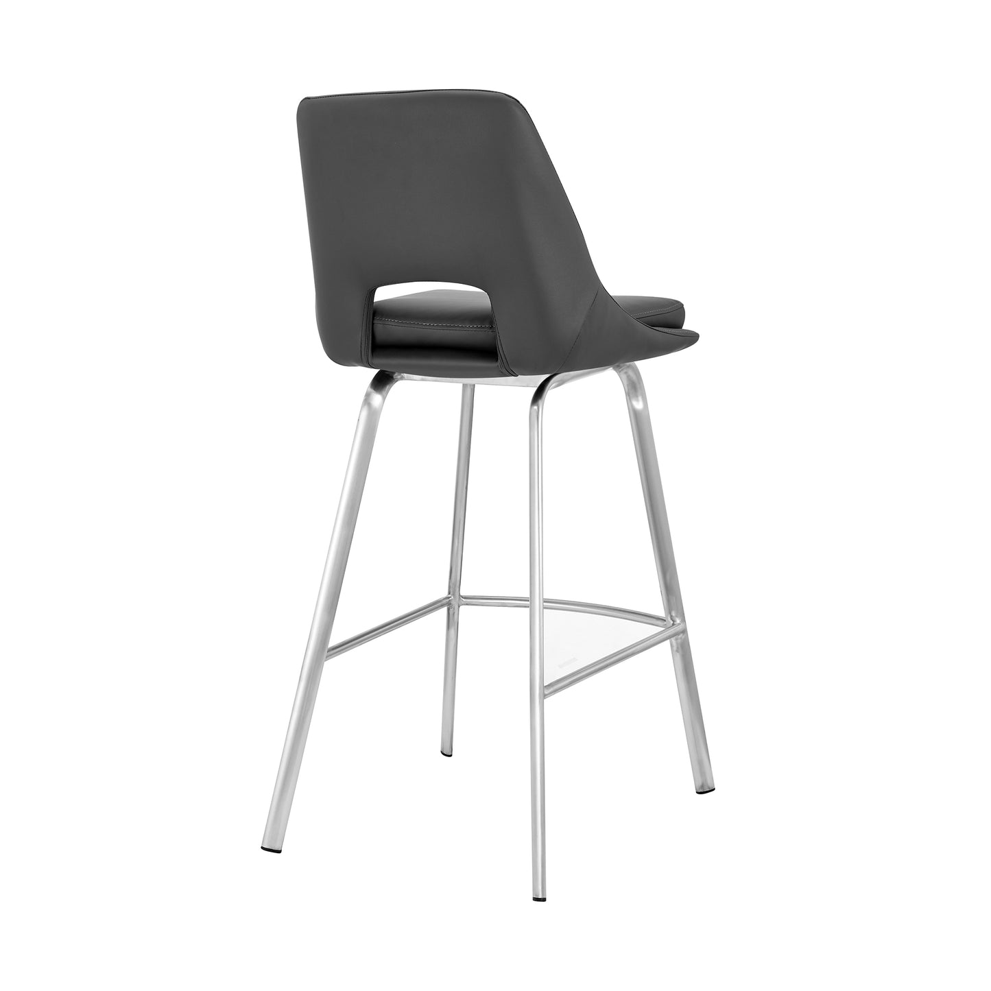 Carise Faux Leather and Metal Swivel Counter and Bar Stool