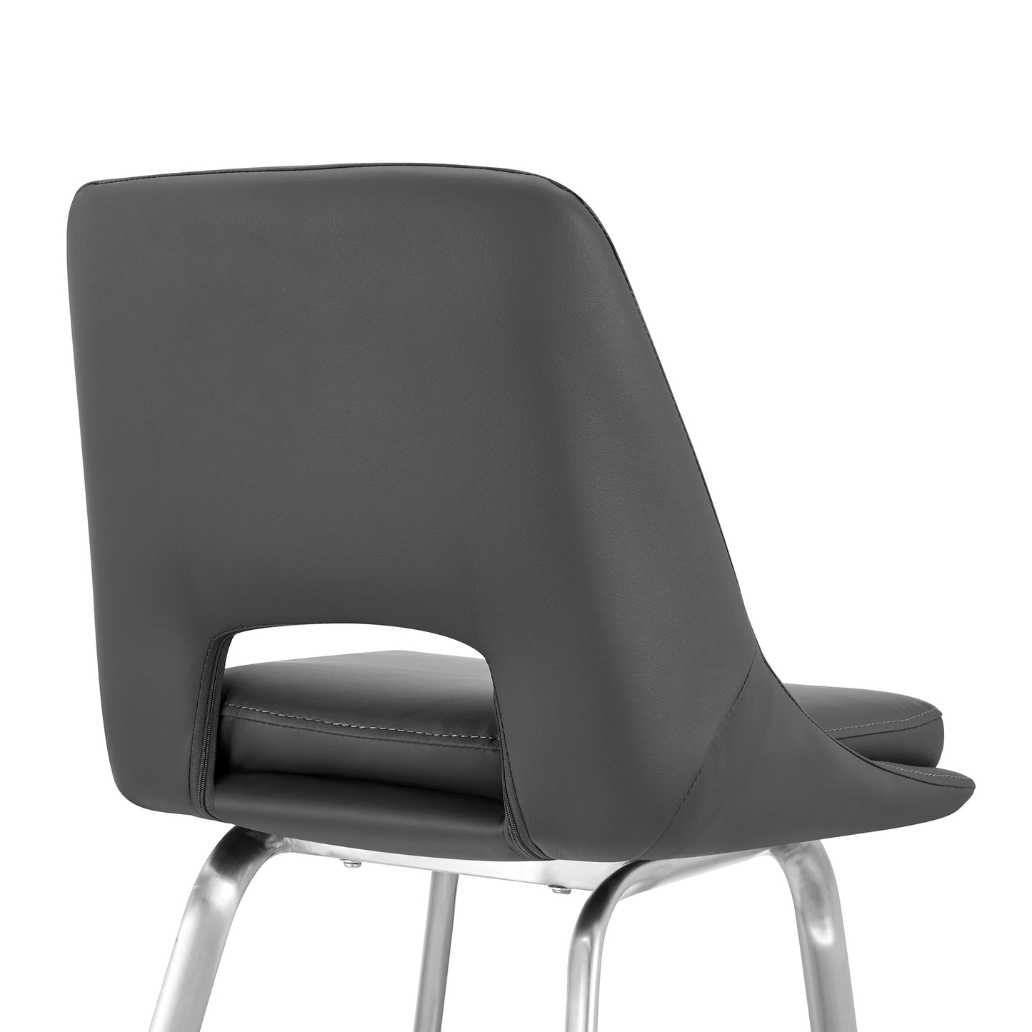 Carise Faux Leather and Metal Swivel Counter and Bar Stool