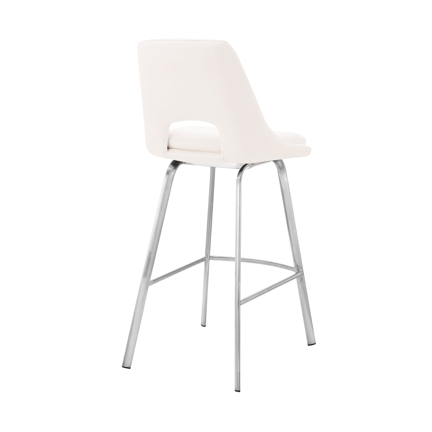 Carise Faux Leather and Metal Swivel Counter and Bar Stool