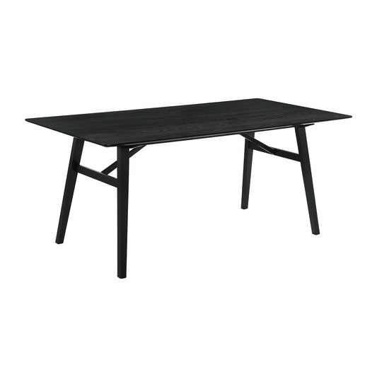 Channell Wood Dining Table in Black Finish