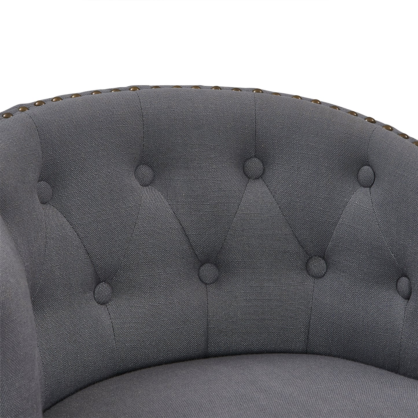 Celine Swivel Fabric and Espresso Wood Bar Stool - Counter and Bar Height Options