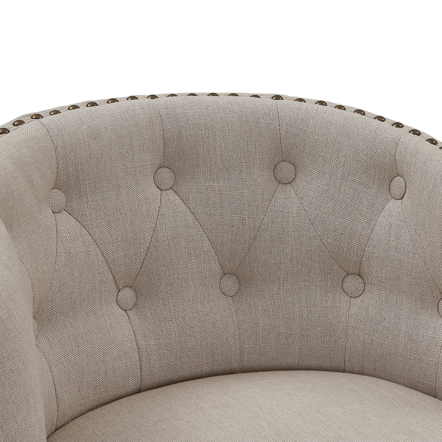 Celine Swivel Fabric and Espresso Wood Bar Stool - Counter and Bar Height Options