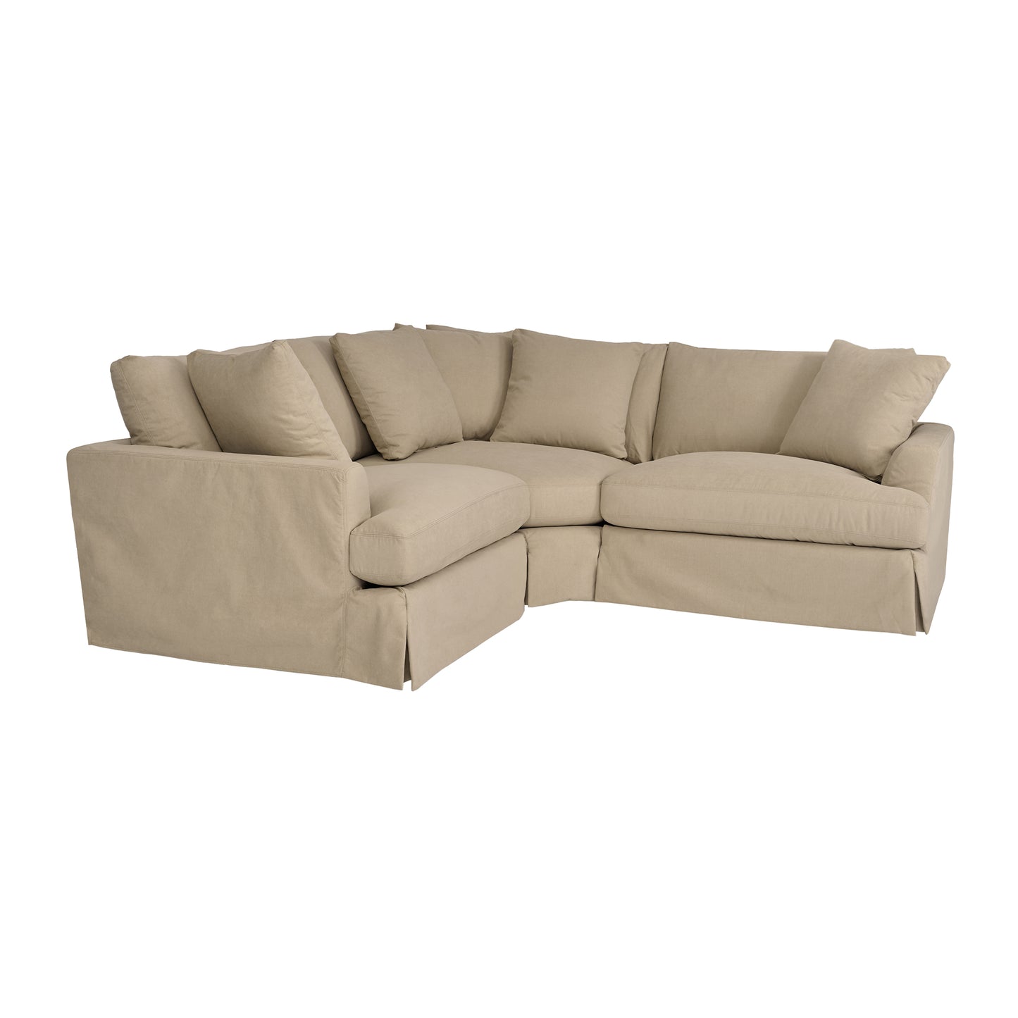 Ciara Upholstered 3 Piece Sectional Sofa in Sahara Brown