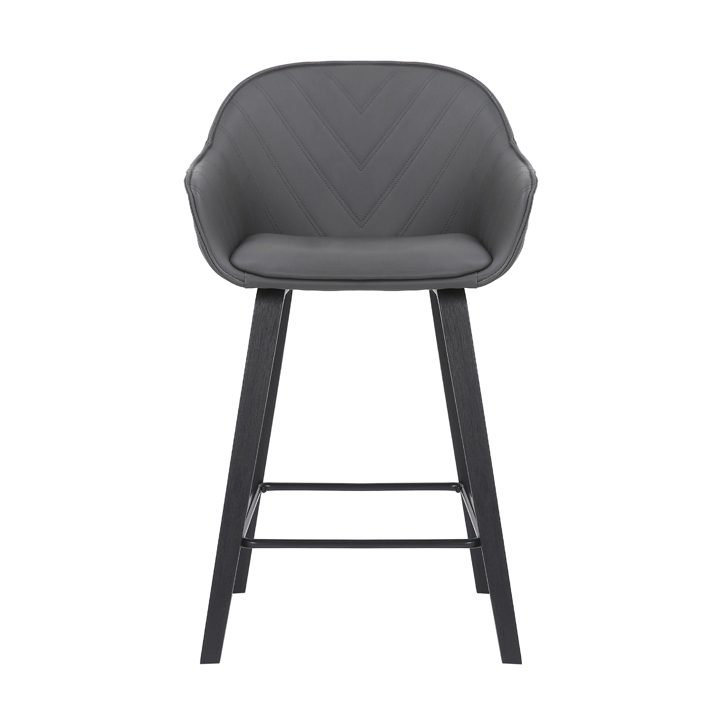 Faux Leather and Wood Bar and Counter Height Stool in Crimson