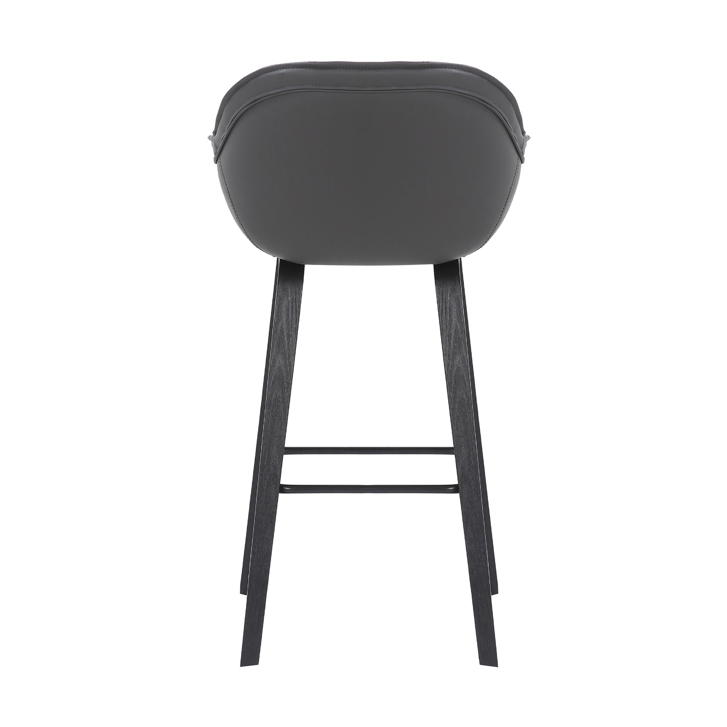 Faux Leather and Wood Bar and Counter Height Stool in Crimson