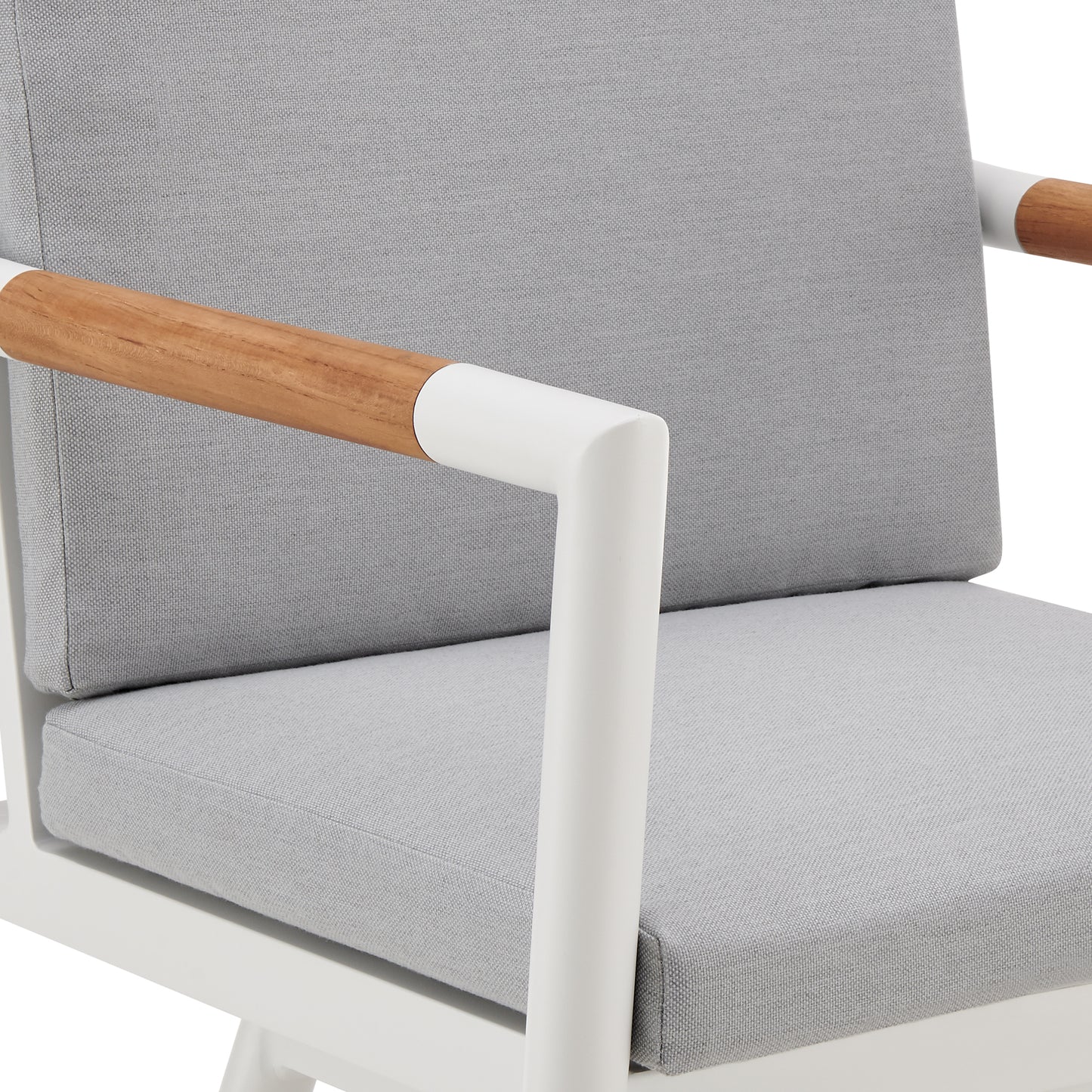 Crown Outdoor Patio Swivel Stool in Aluminum with Rope and Cushions