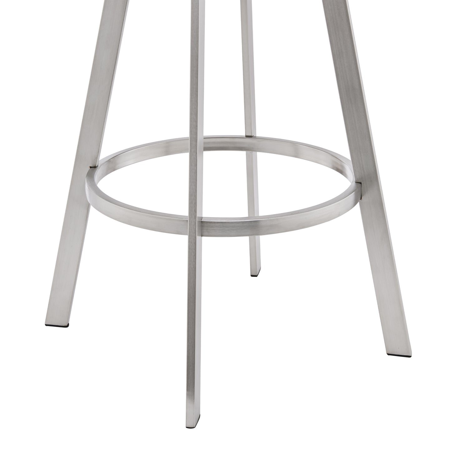 Chelsea Swivel Bar Stool in Faux Leather and Metal Finish