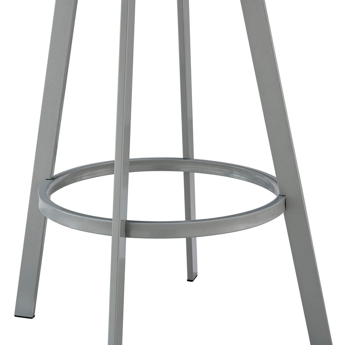 Chelsea Swivel Bar Stool in Faux Leather and Metal Finish