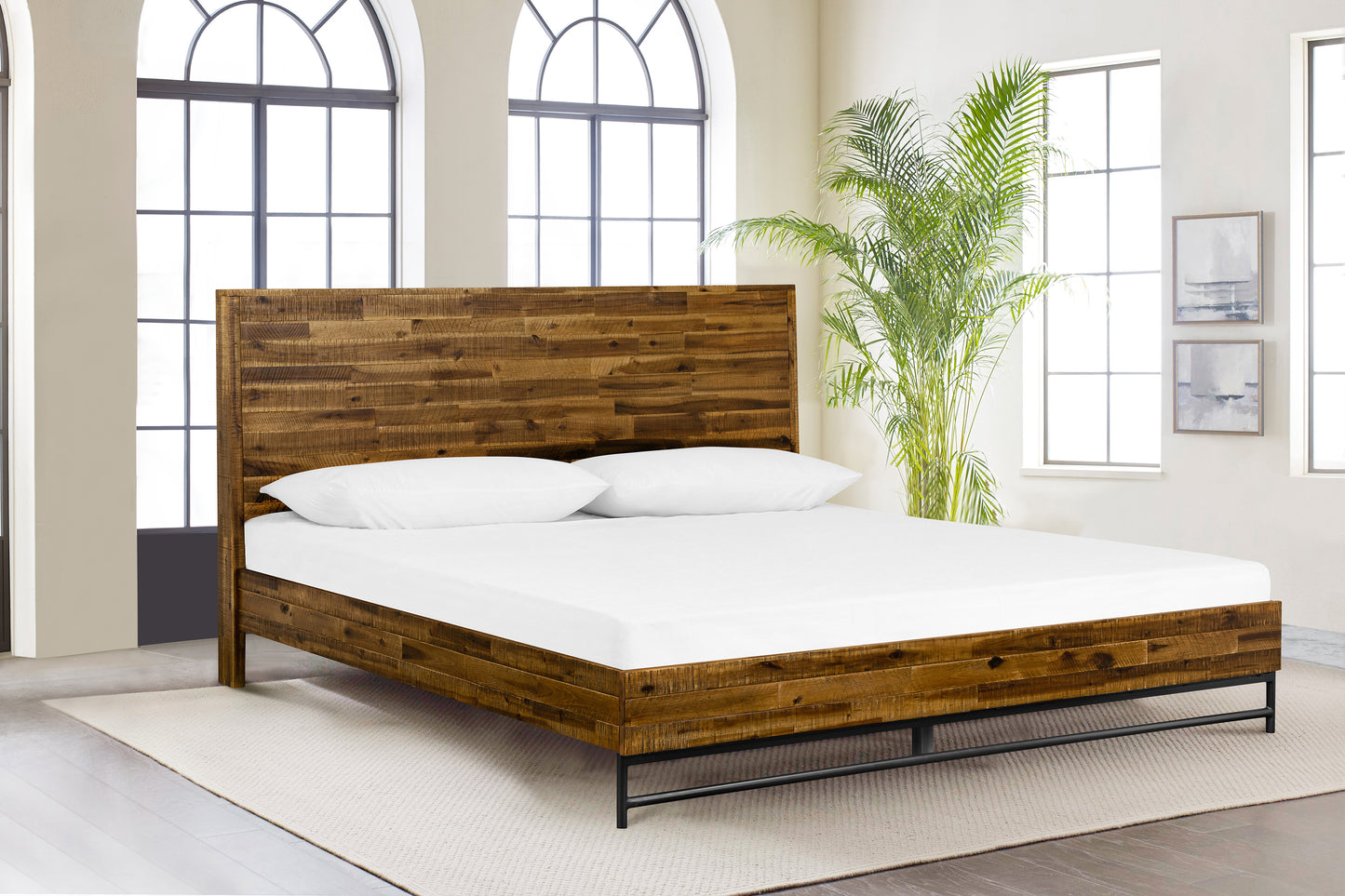 Cusco Rustic Acacia Platform Bed