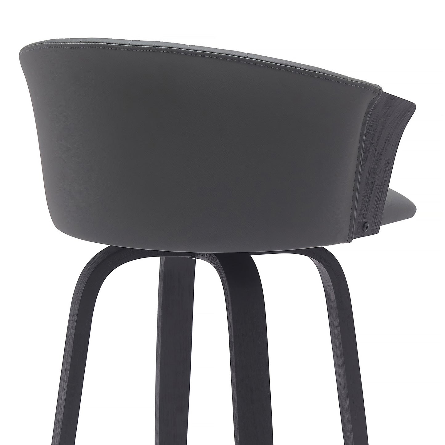 Diana Swivel Wood Counter and Bar Stool in Various Fabrics and Finishes